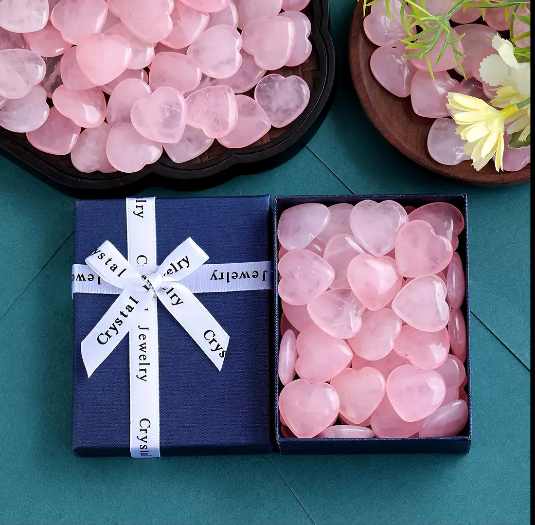 Pembe Kuvars Mini Kalp