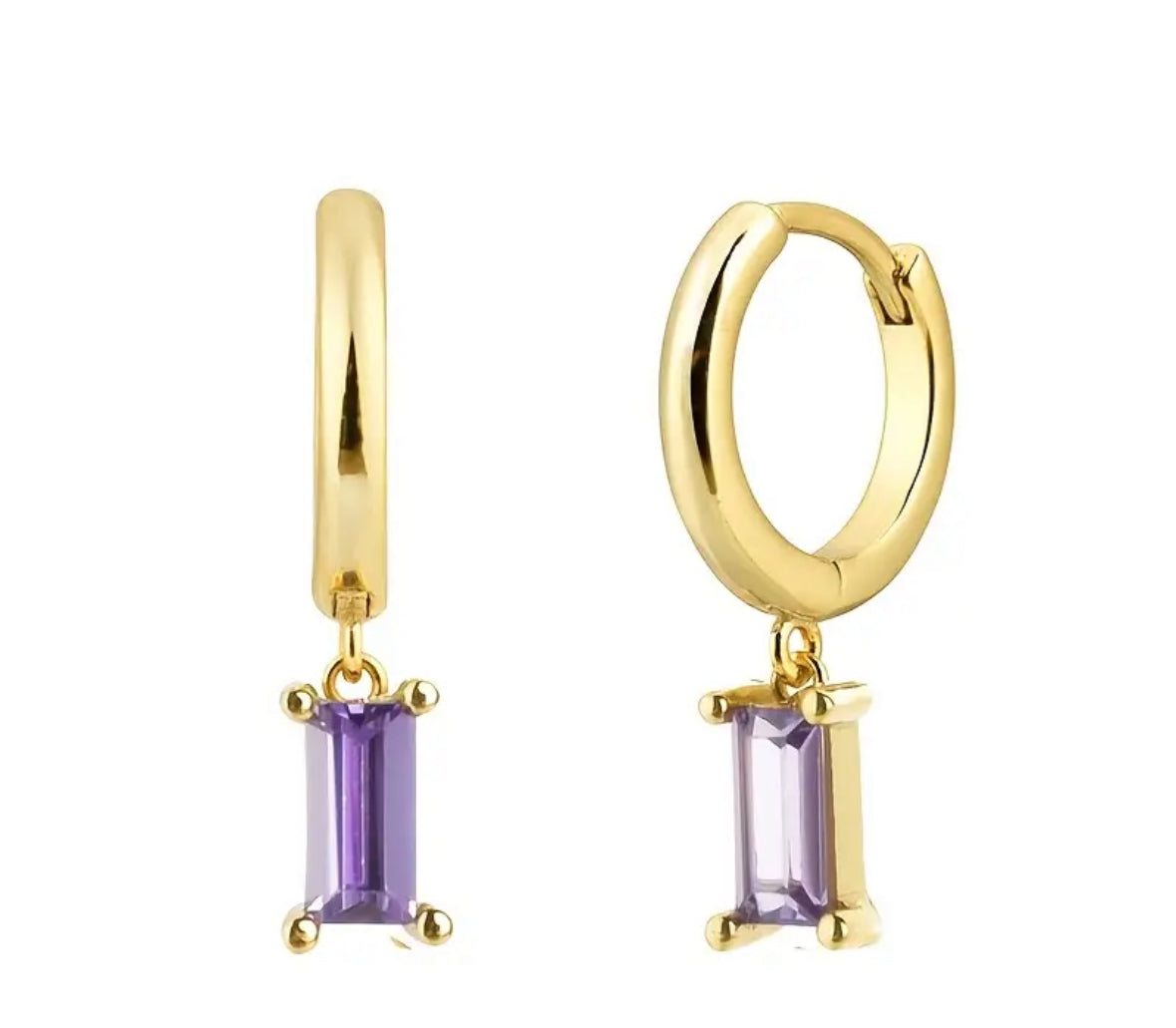 Ametist Misty Gold Küpe