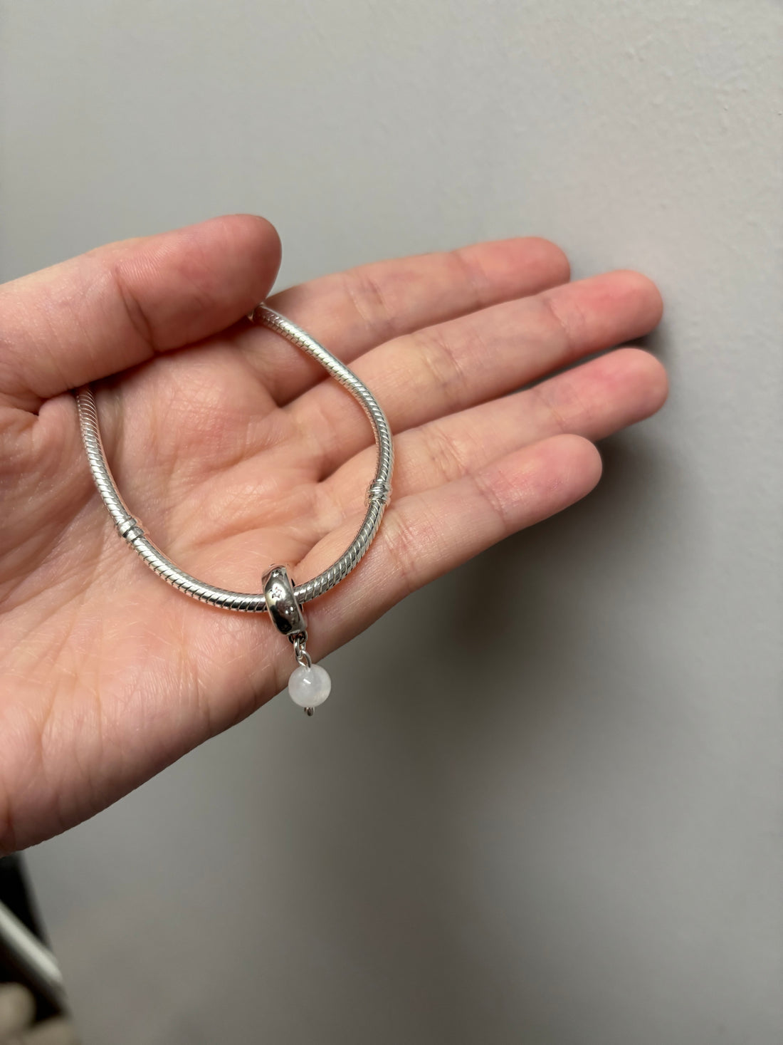 Ay Taşı Gümüş Charm