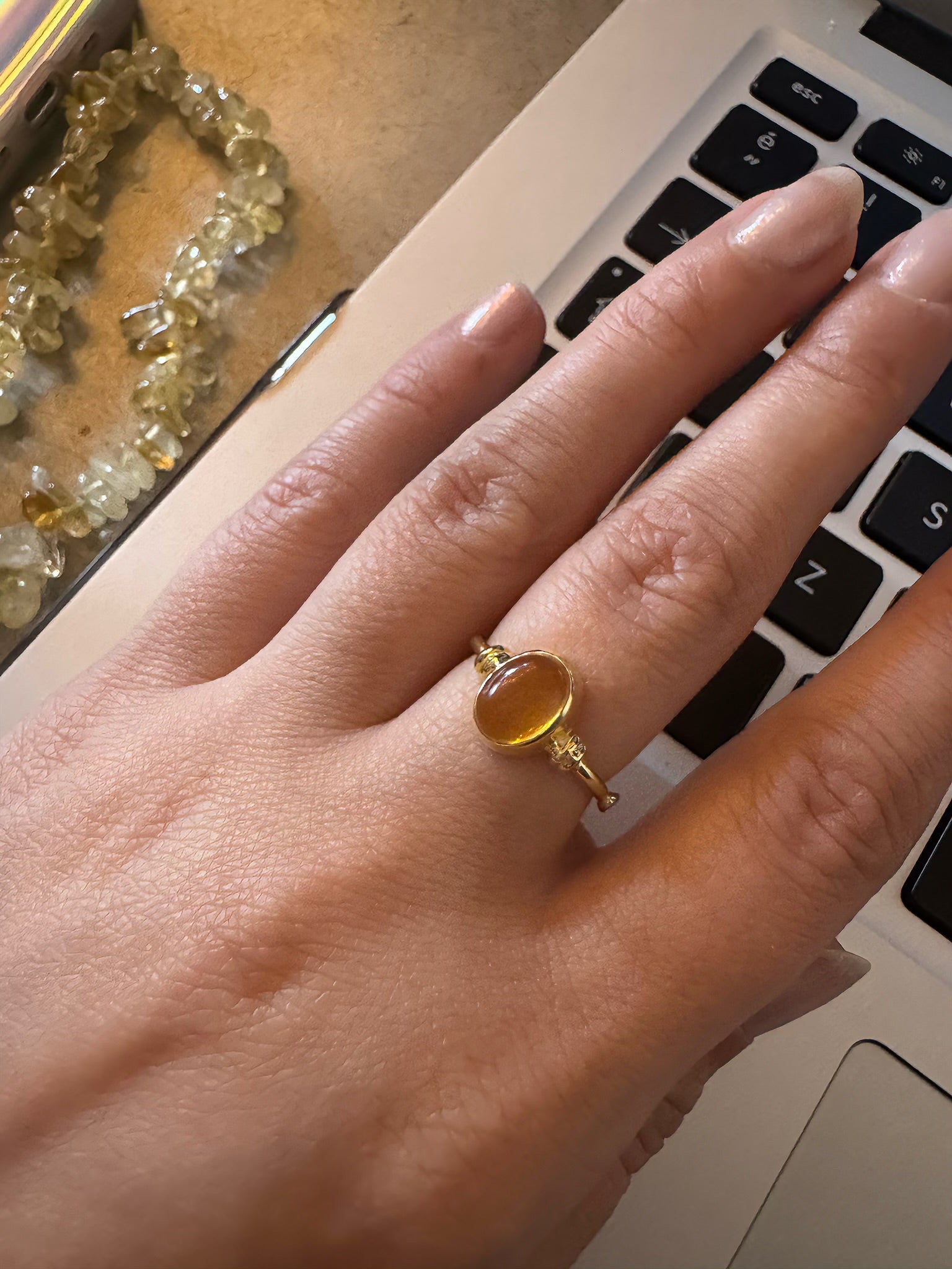 Sitrin Diana Gold Yüzük