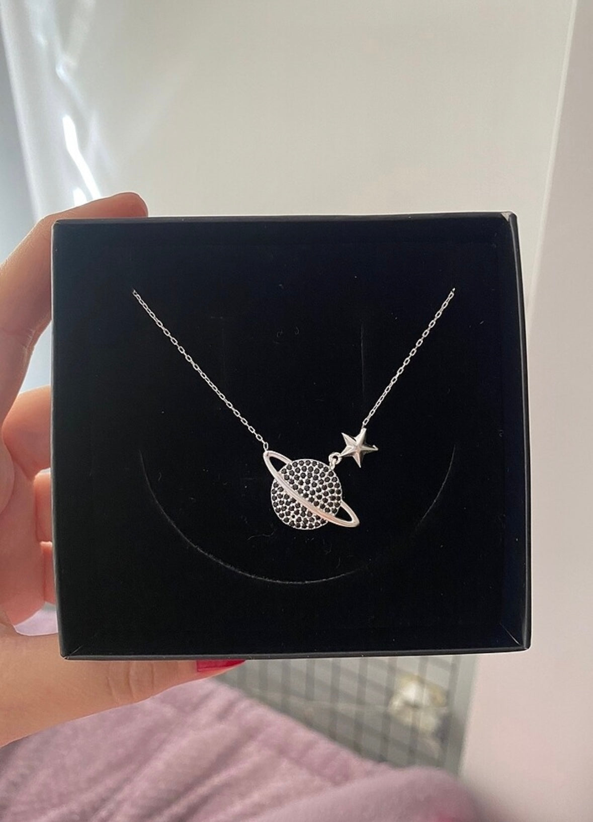 Satürn Gümüş Kolye