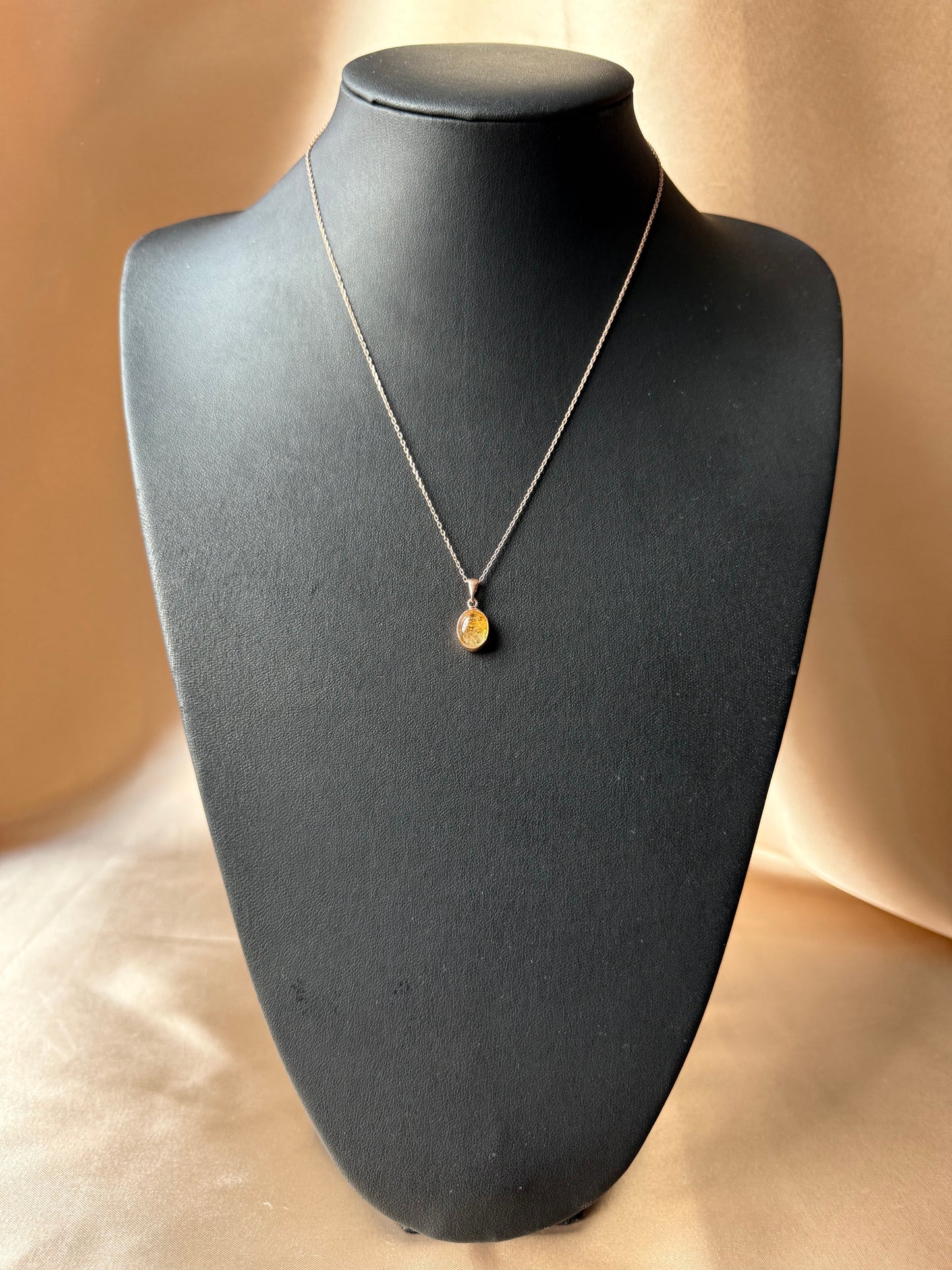 Sitrin Minimal Rose Gold Kolye