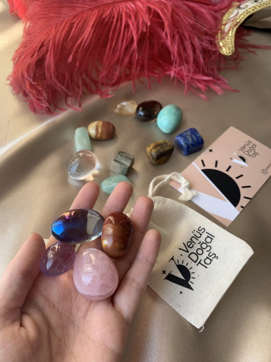 4 Taşlı Kristal Kesesi