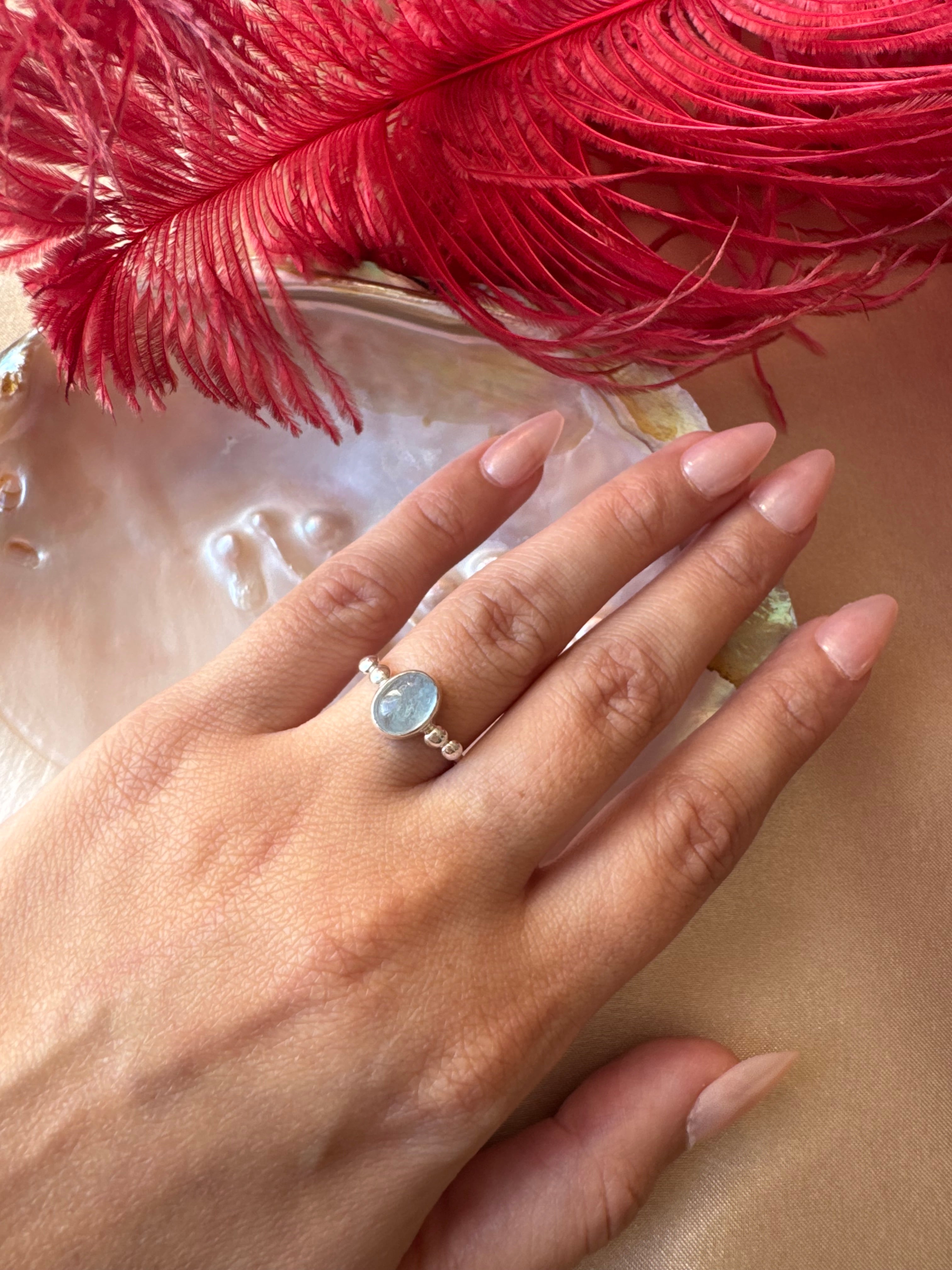 Akuamarin Hera Gümüş Yüzük