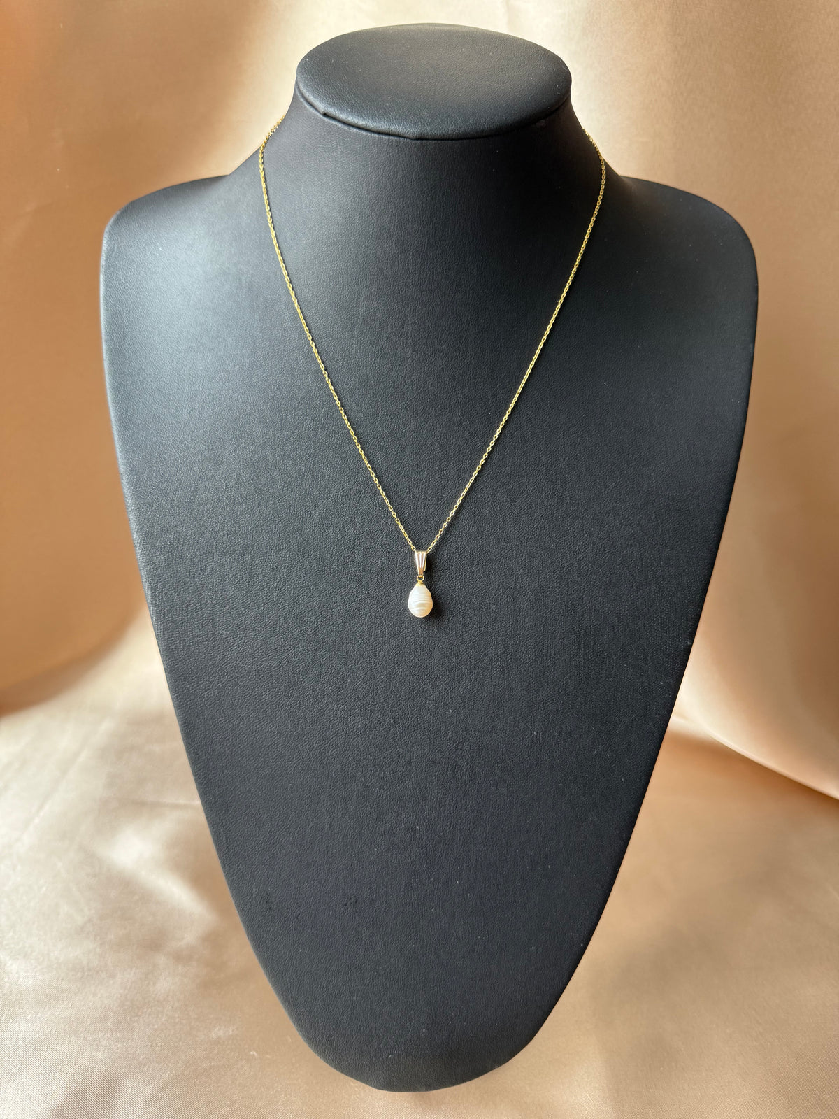 İnci Mini Damla Gold Kolye