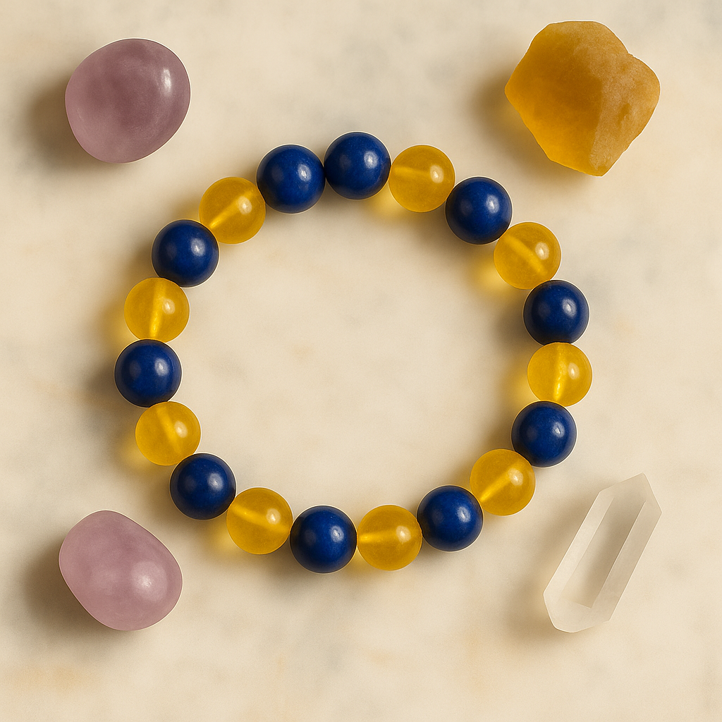 Doğal Taşlı Fenerbahçe Bileklik (8 mm)