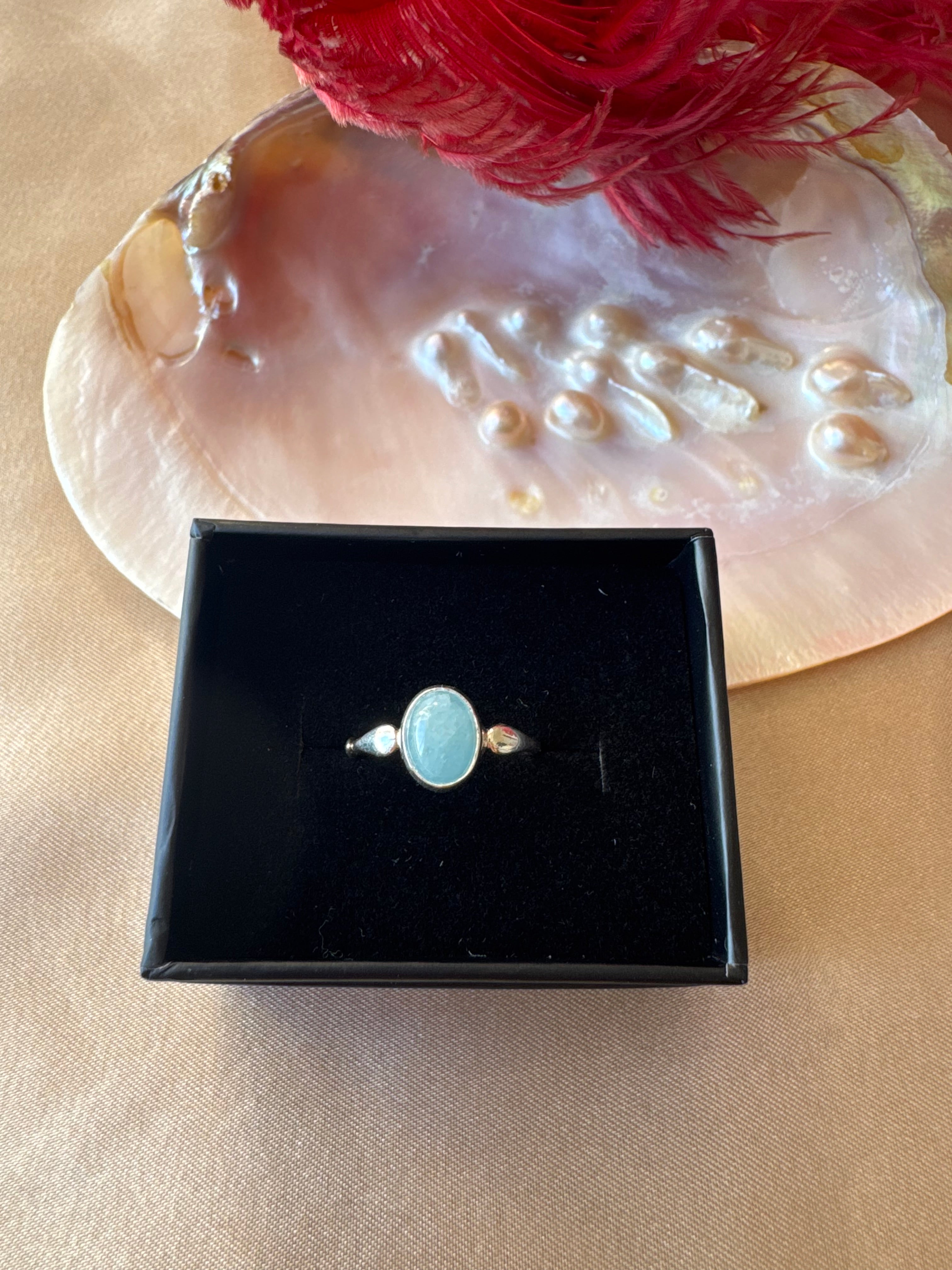 Akuamarin Mary Gümüş Yüzük