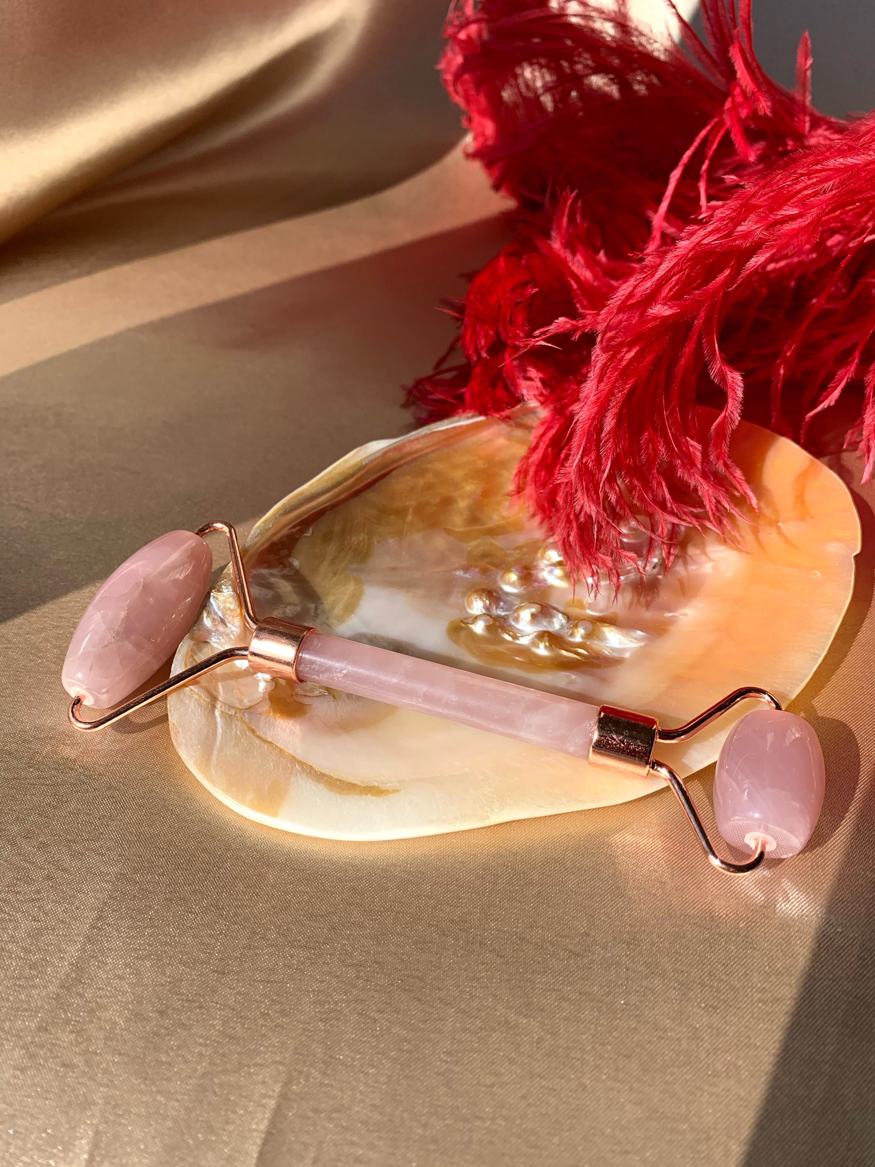 Pembe Kuvars Face Roller
