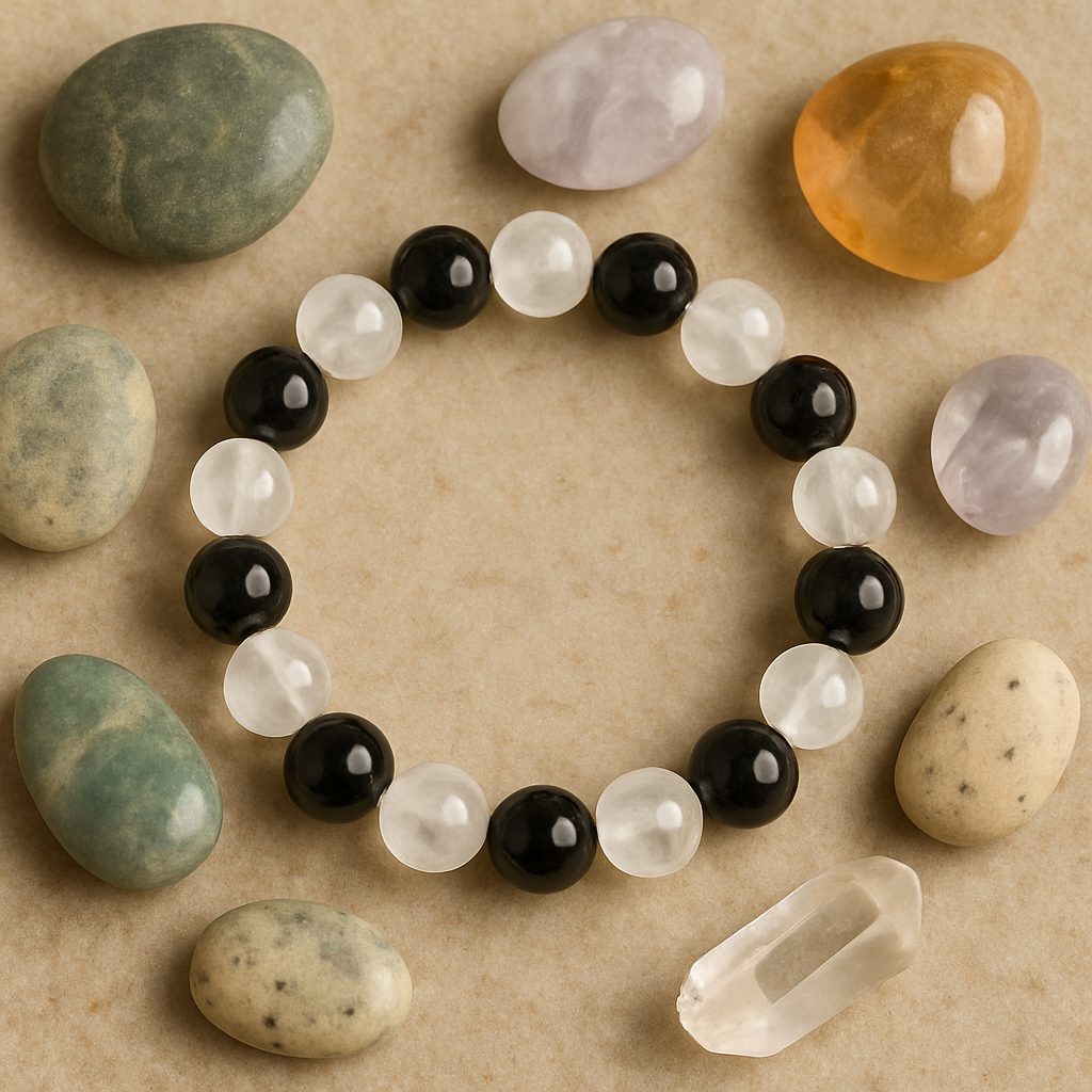 Doğal Taşlı Beşiktaş Bileklik (8 mm)