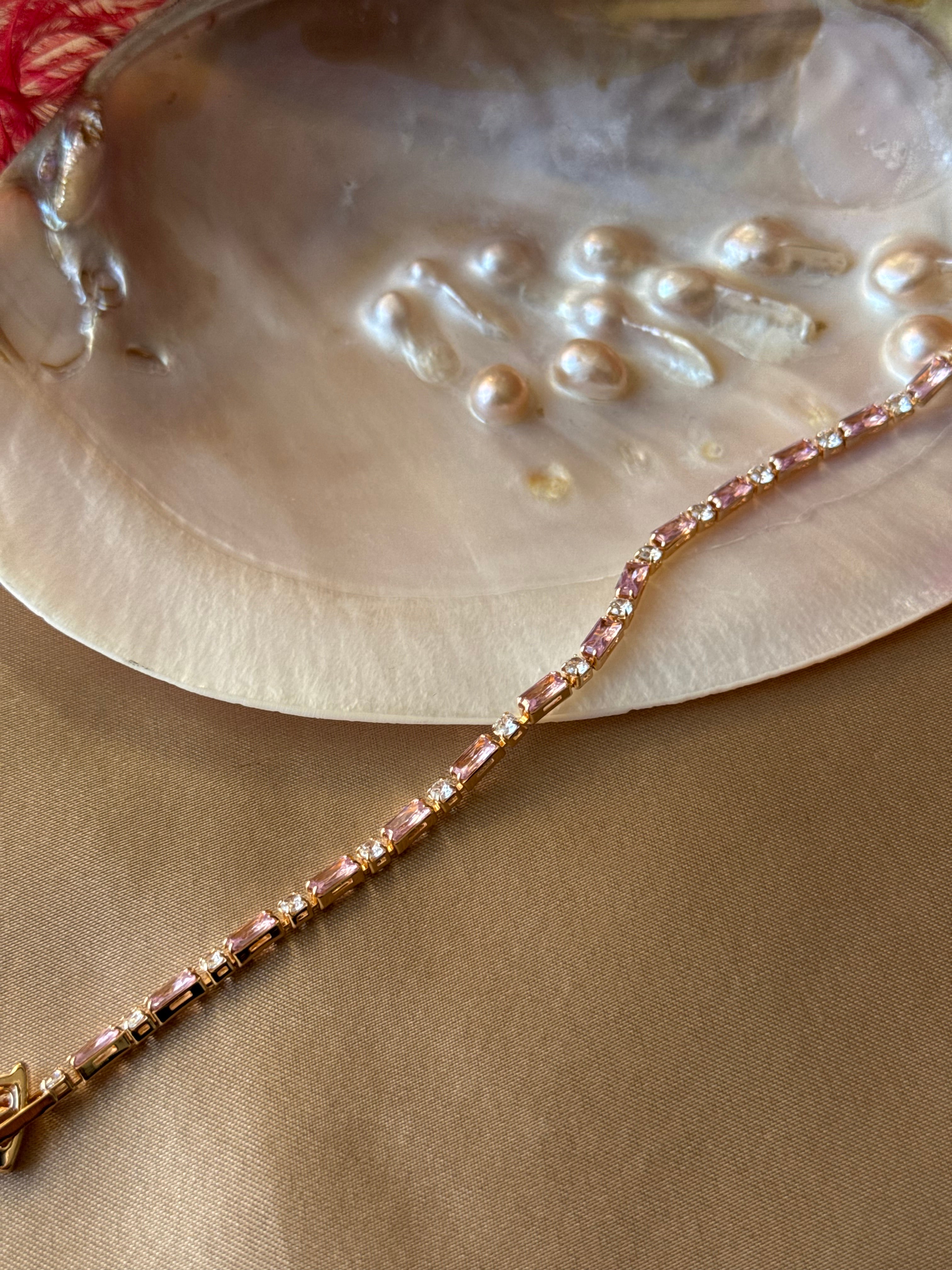 Pembe Kuvars Aura Rose Gold Bileklik