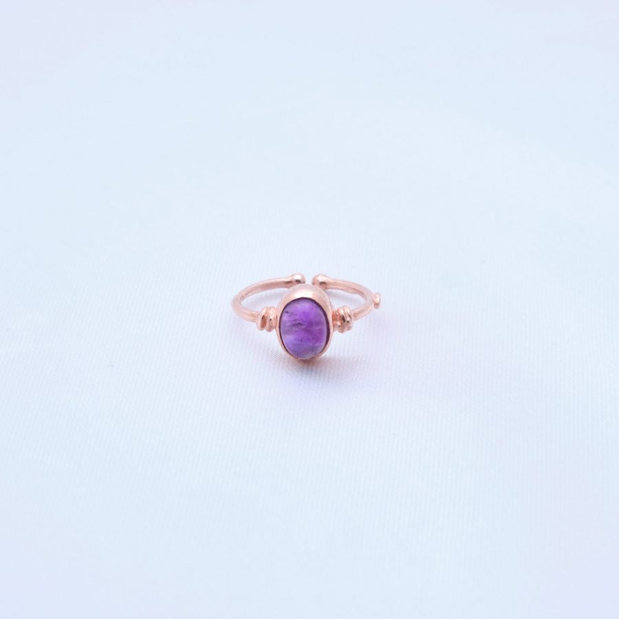 Ametist Diana Rose Gold Yüzük