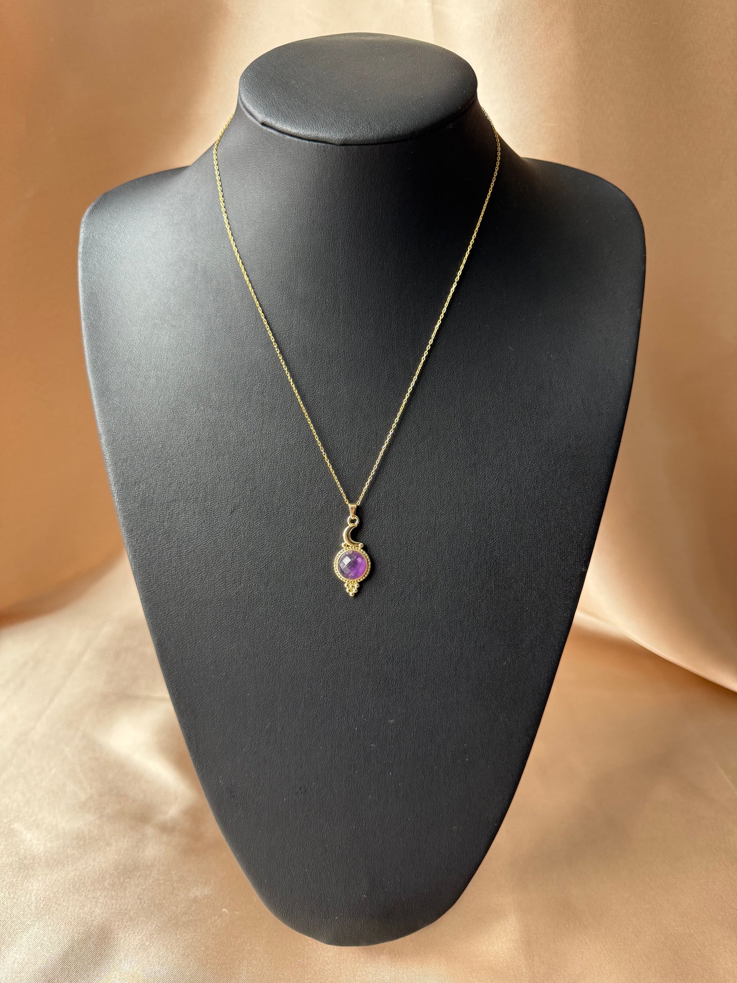 Ametist Selene Gold Kolye