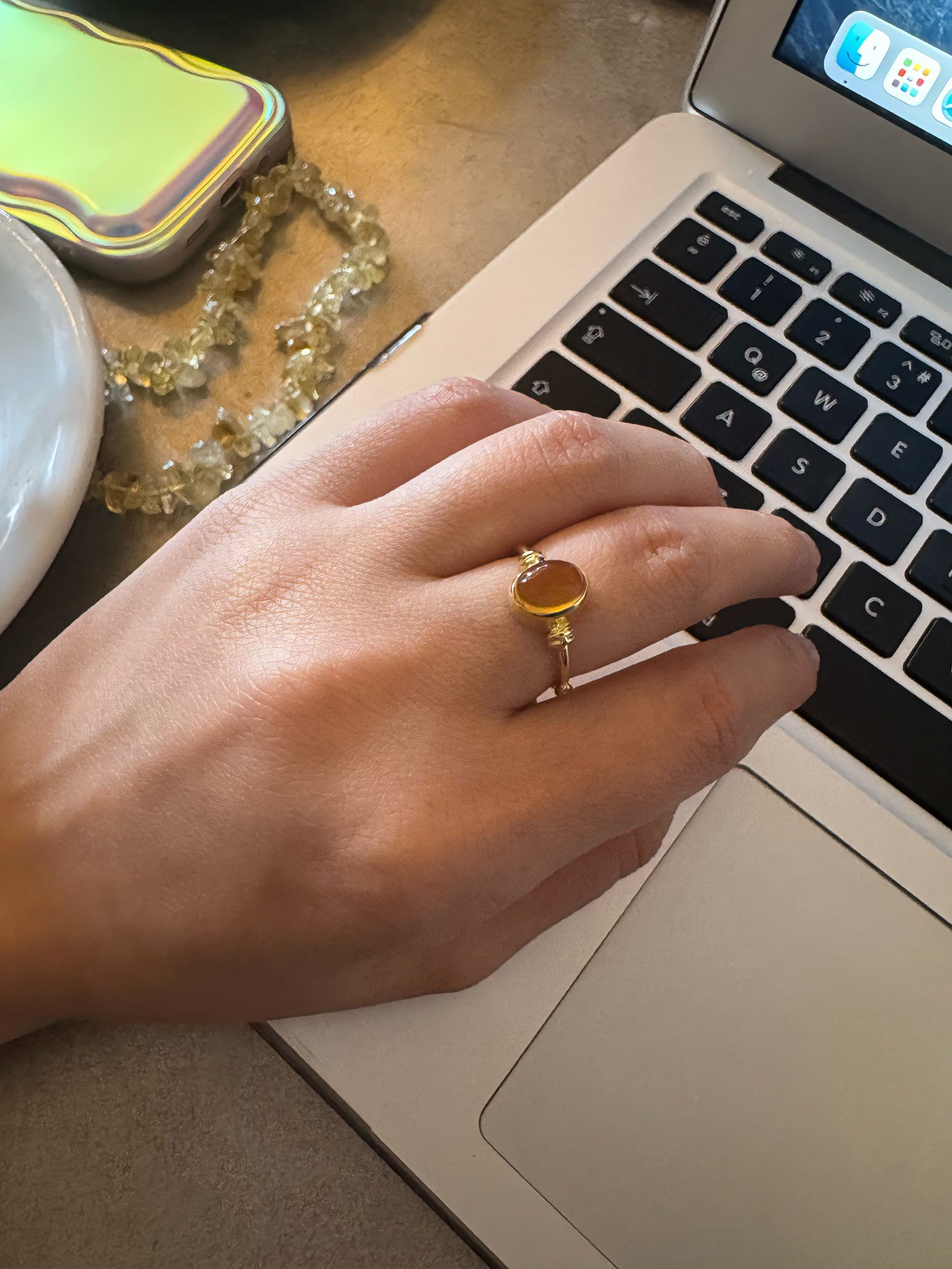 Sitrin Diana Gold Yüzük