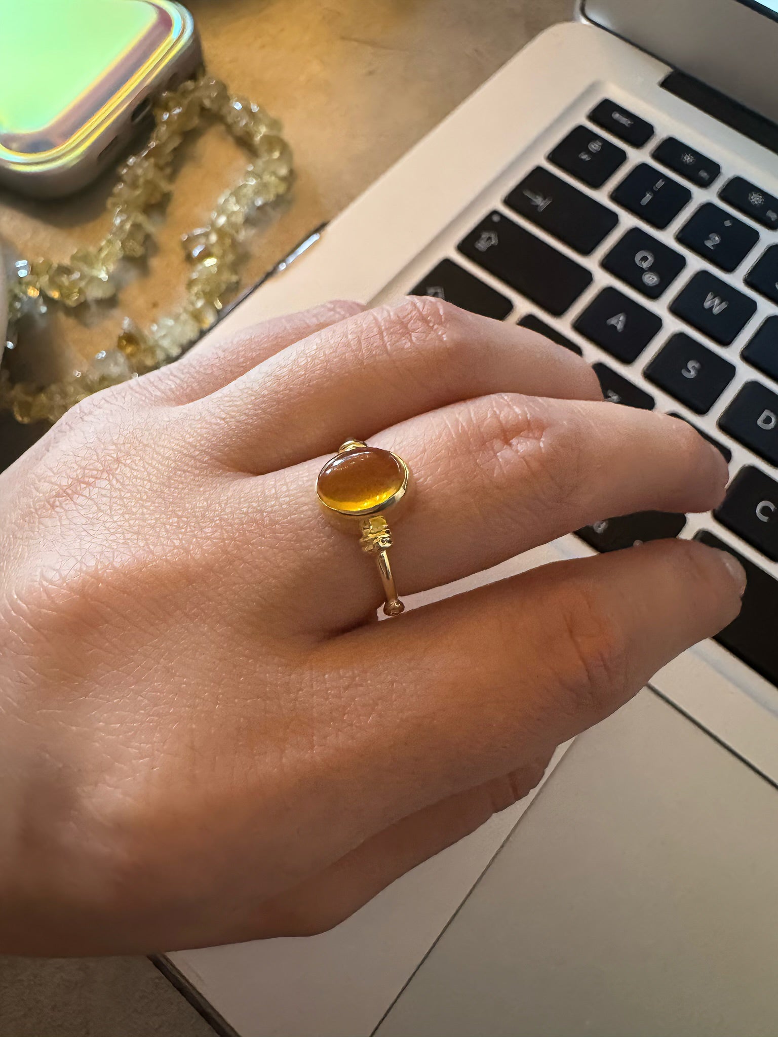 Sitrin Diana Gold Yüzük