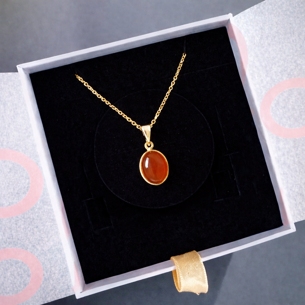 Akik Minimal Gold Kolye