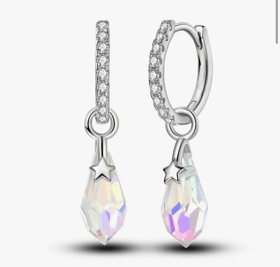 Aura Melek Kuvars Gümüş Küpe