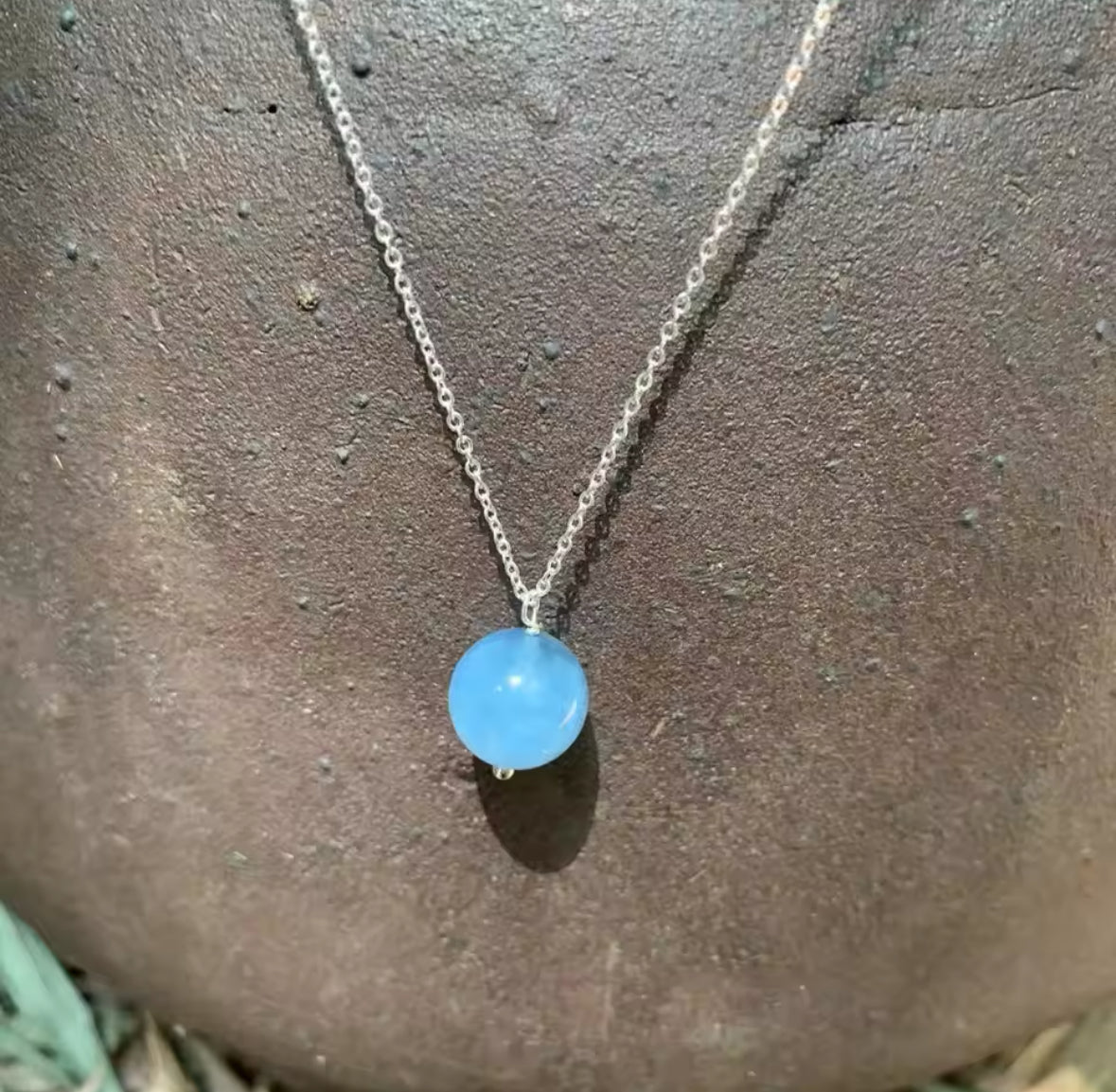 Akuamarin Ball Kolye