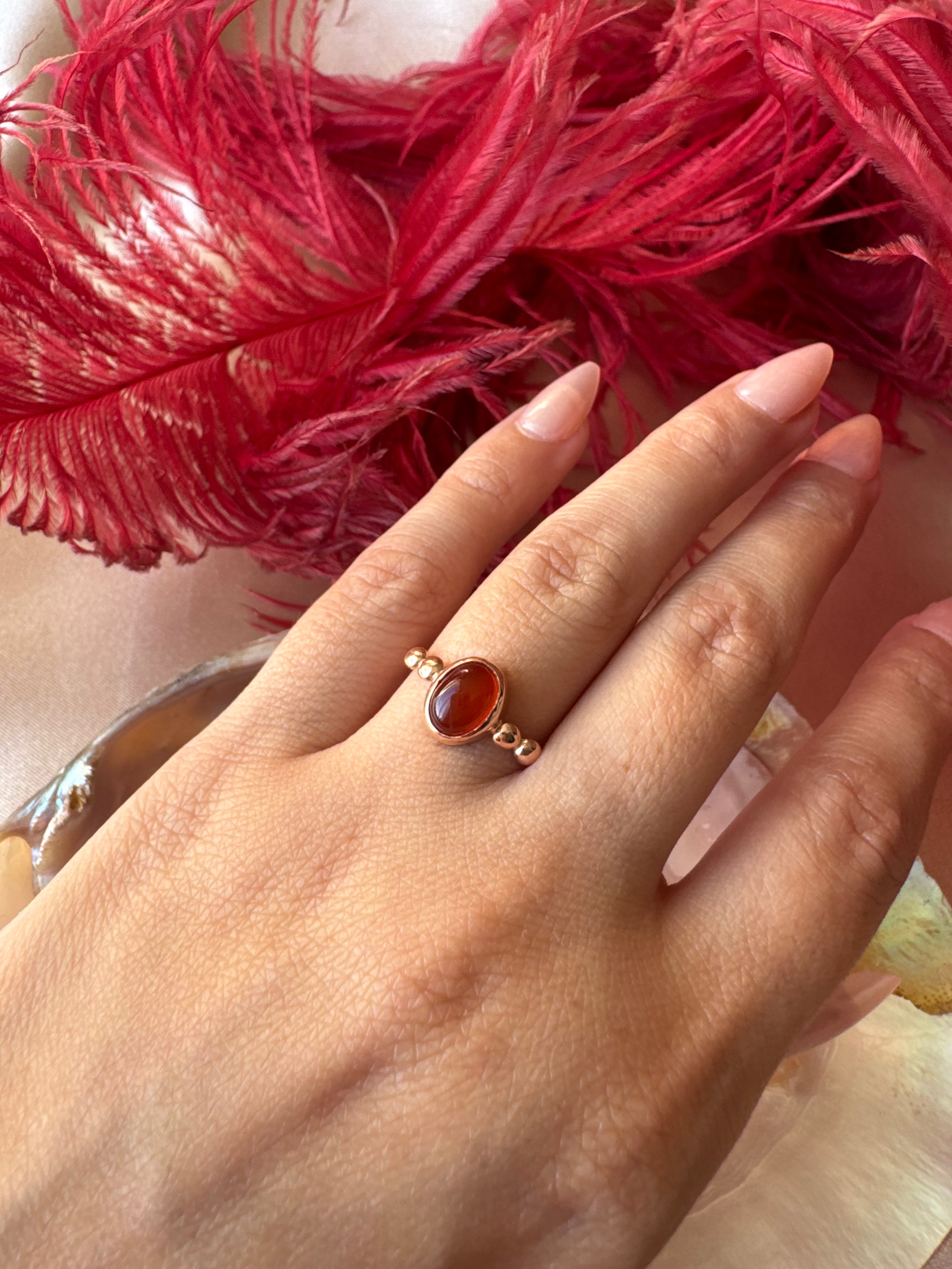 Akik Hera Rose Gold Yüzük