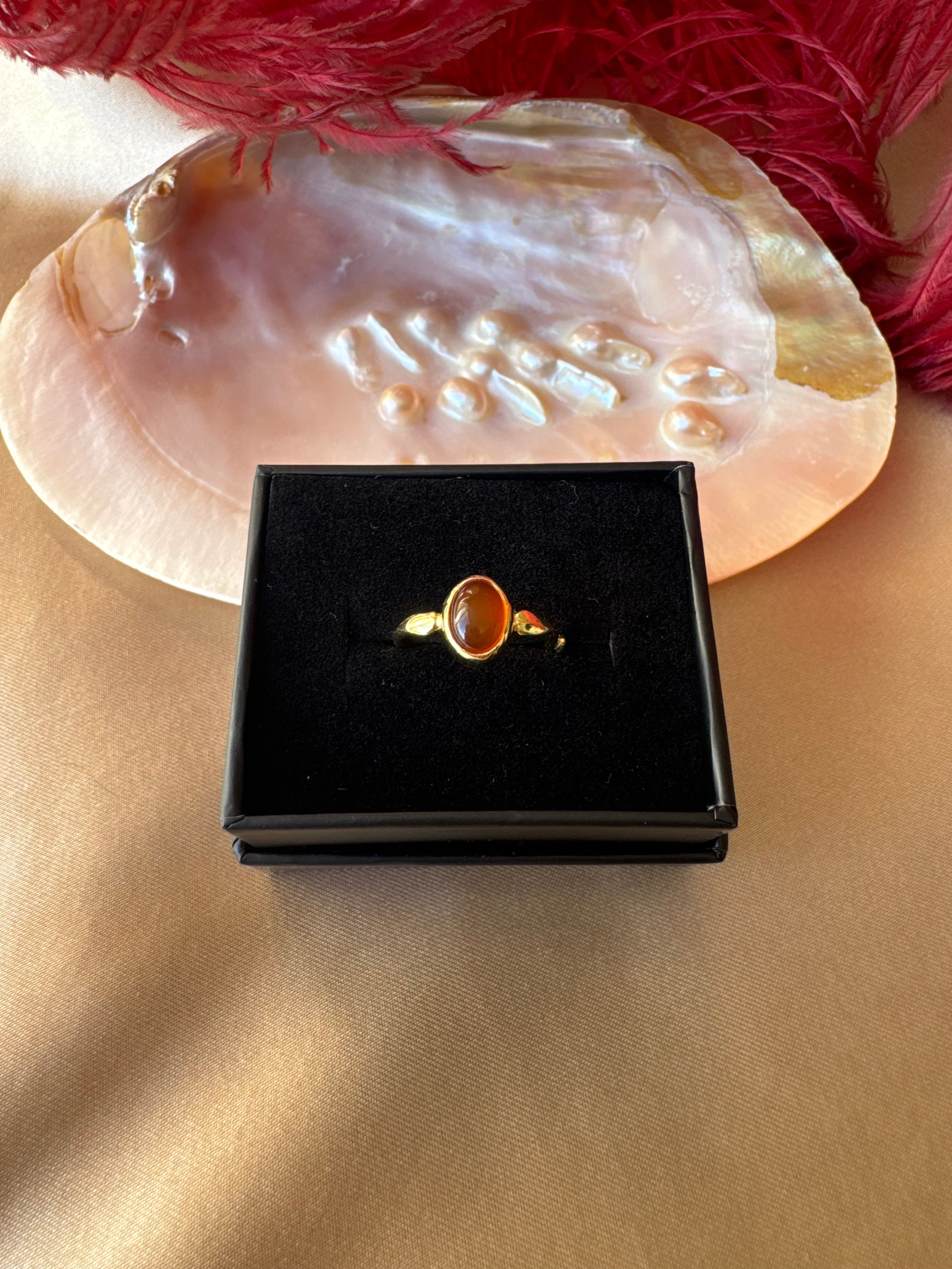 Akik Mary Gold Yüzük