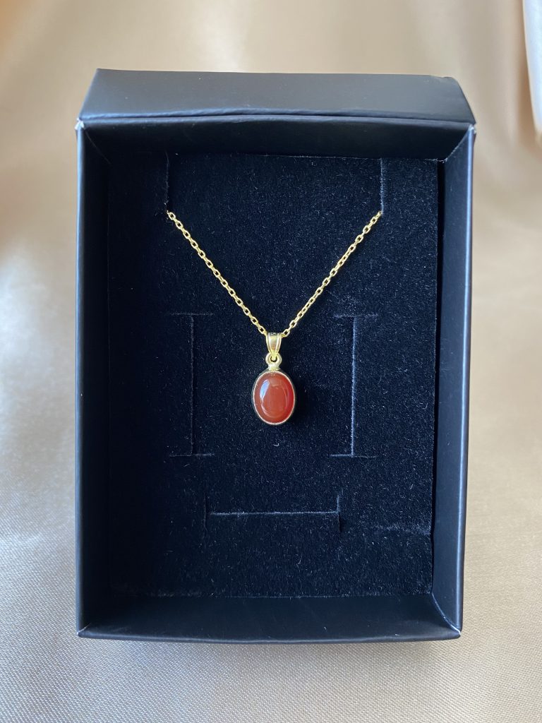 Akik Minimal Gold Kolye