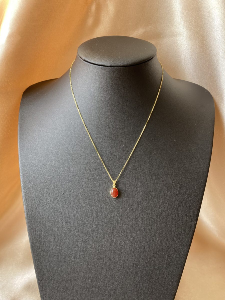 Akik Minimal Gold Kolye