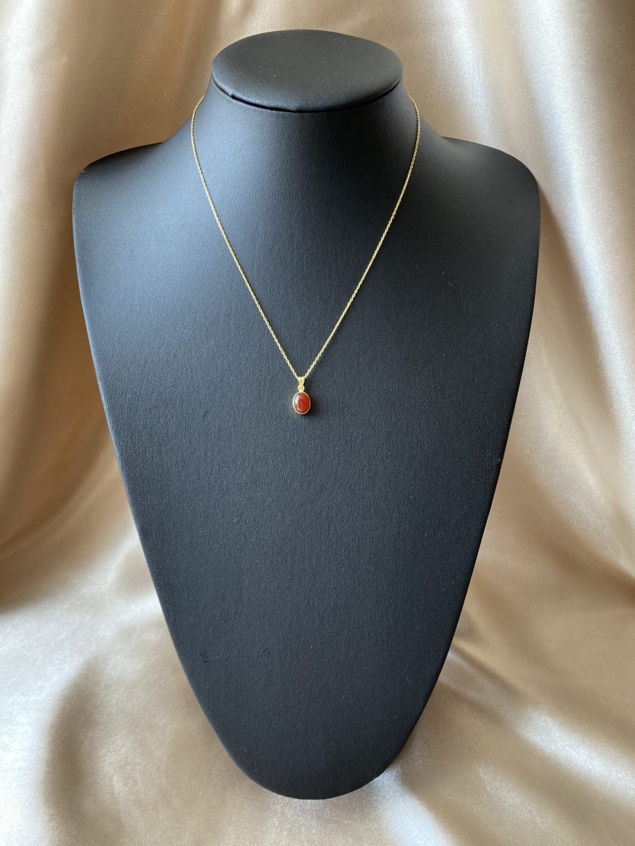 Akik Minimal Gold Kolye