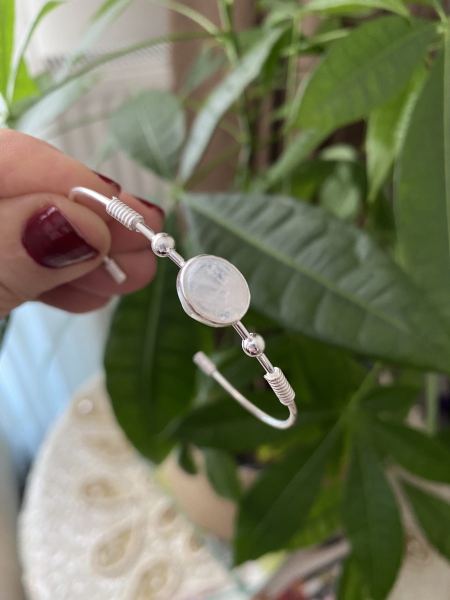 Ay Taşı Gümüş Bileklik