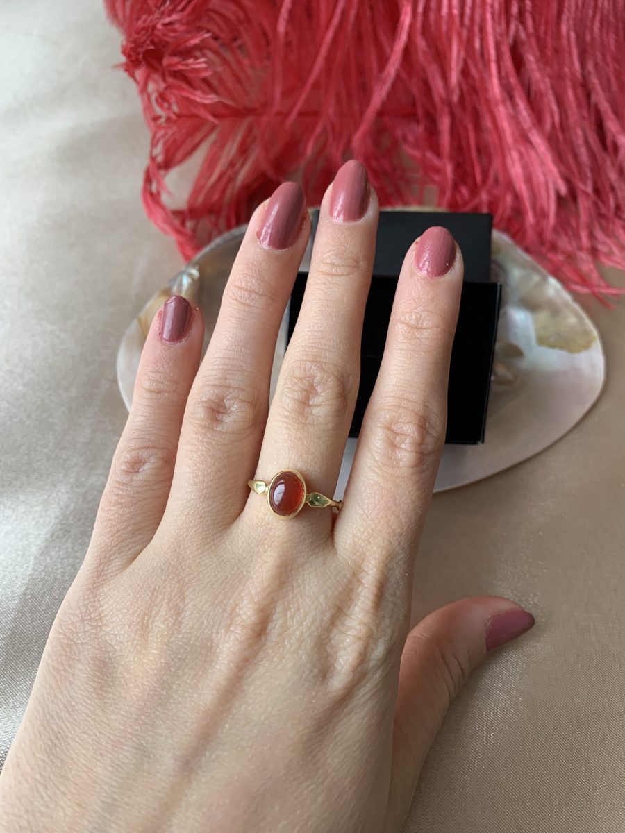 Akik Mary Gold Yüzük