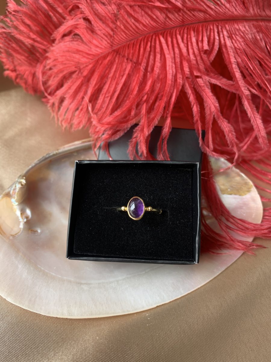 Ametist Basic Gold Yüzük