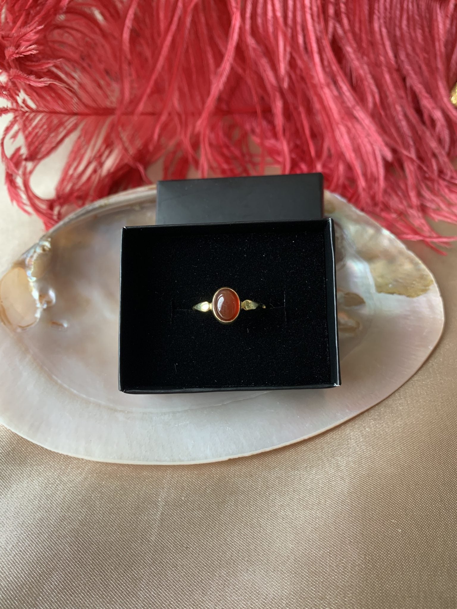 Akik Mary Gold Yüzük