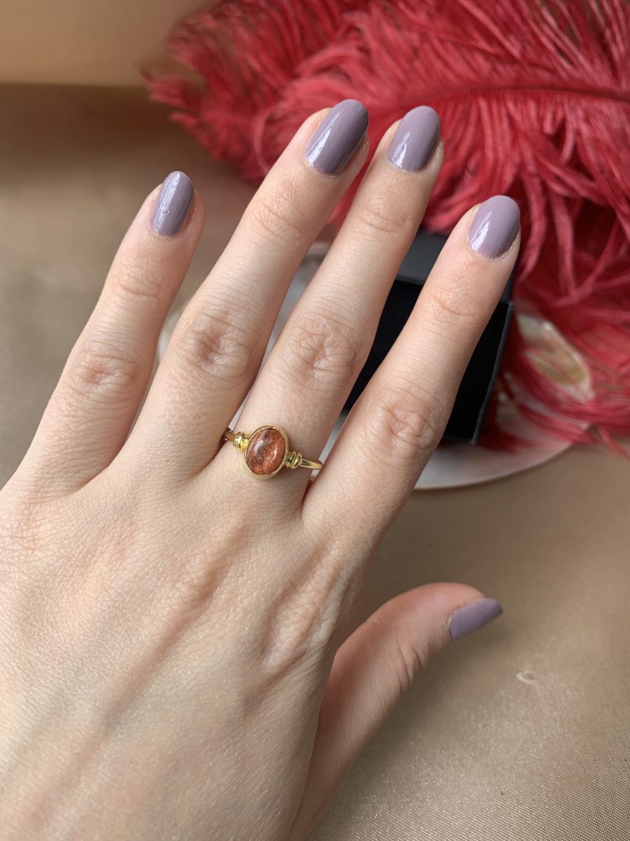 Güneş Taşı Diana Gold Yüzük