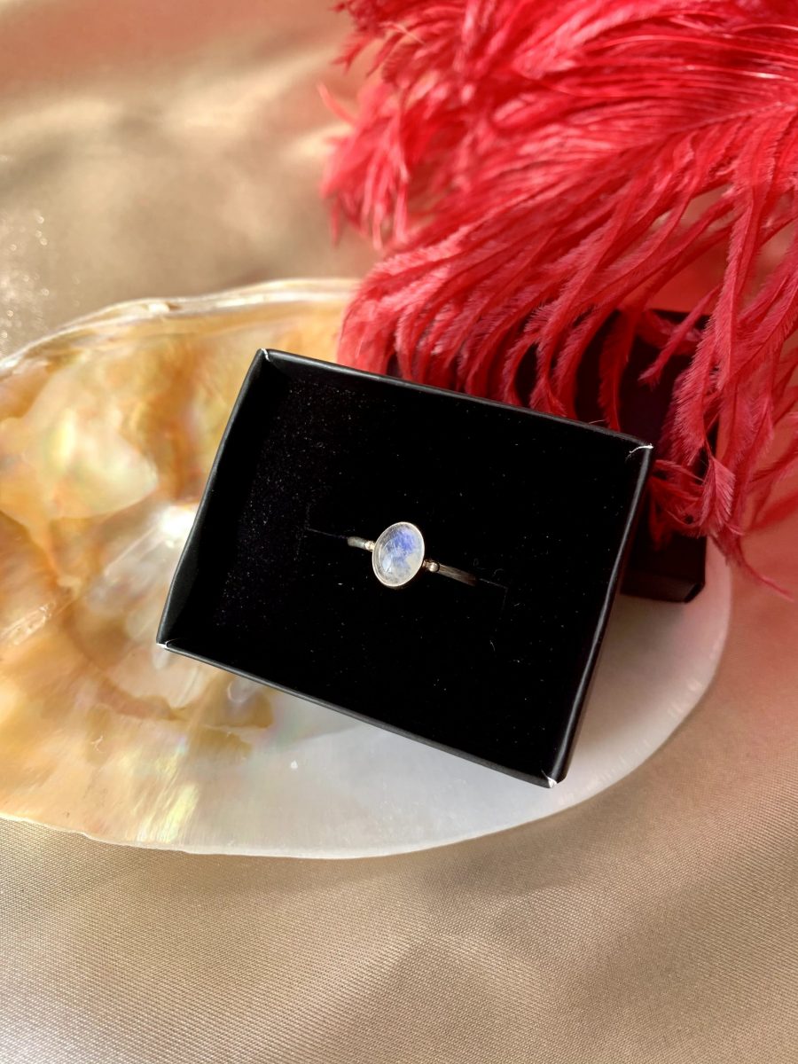 Ay Taşı Basic Gümüş Yüzük