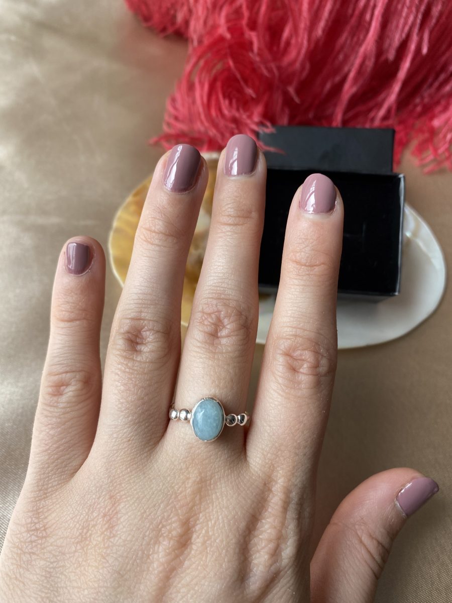 Akuamarin Hera Gümüş Yüzük