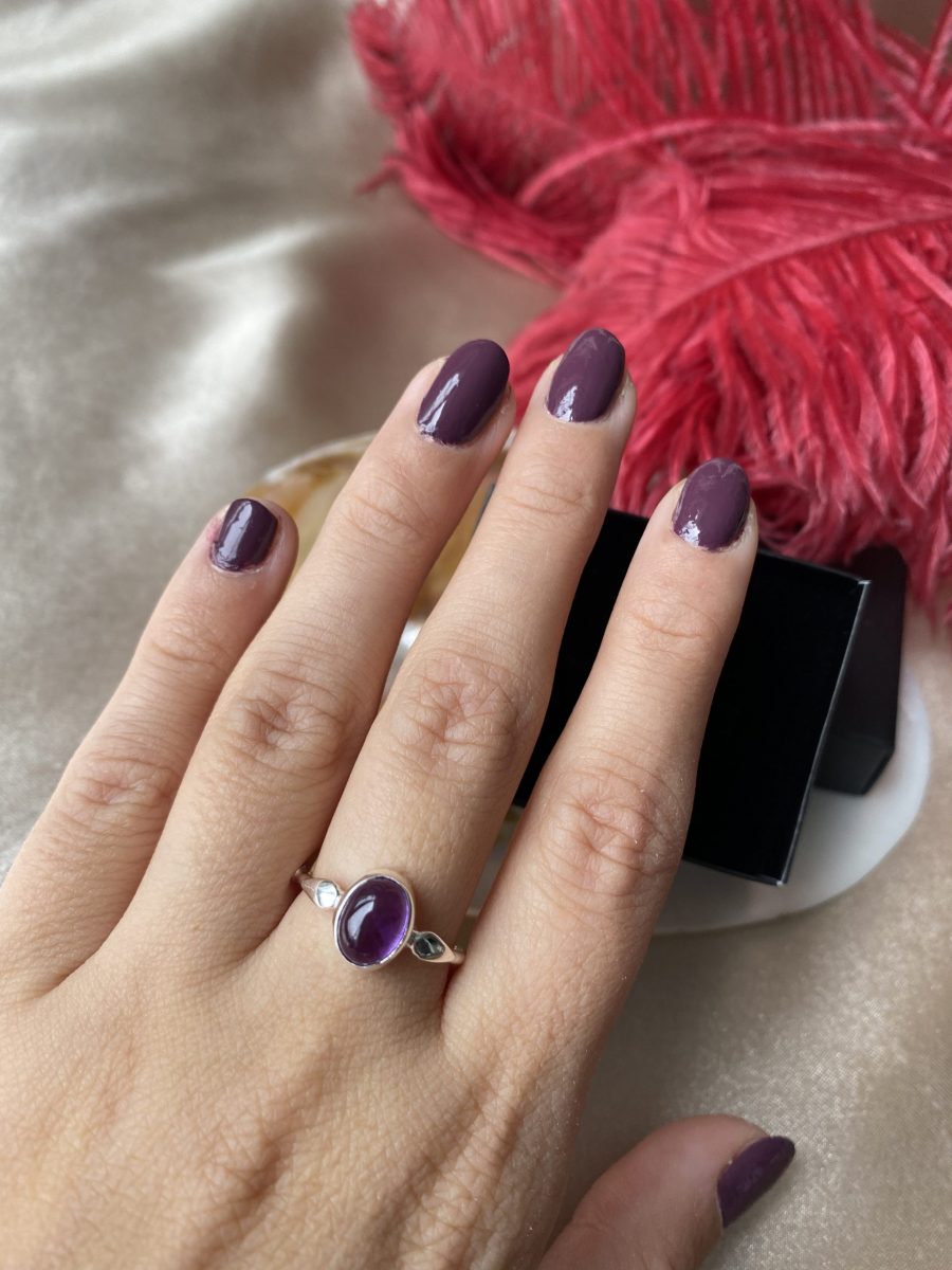 Ametist Mary Gümüş Yüzük