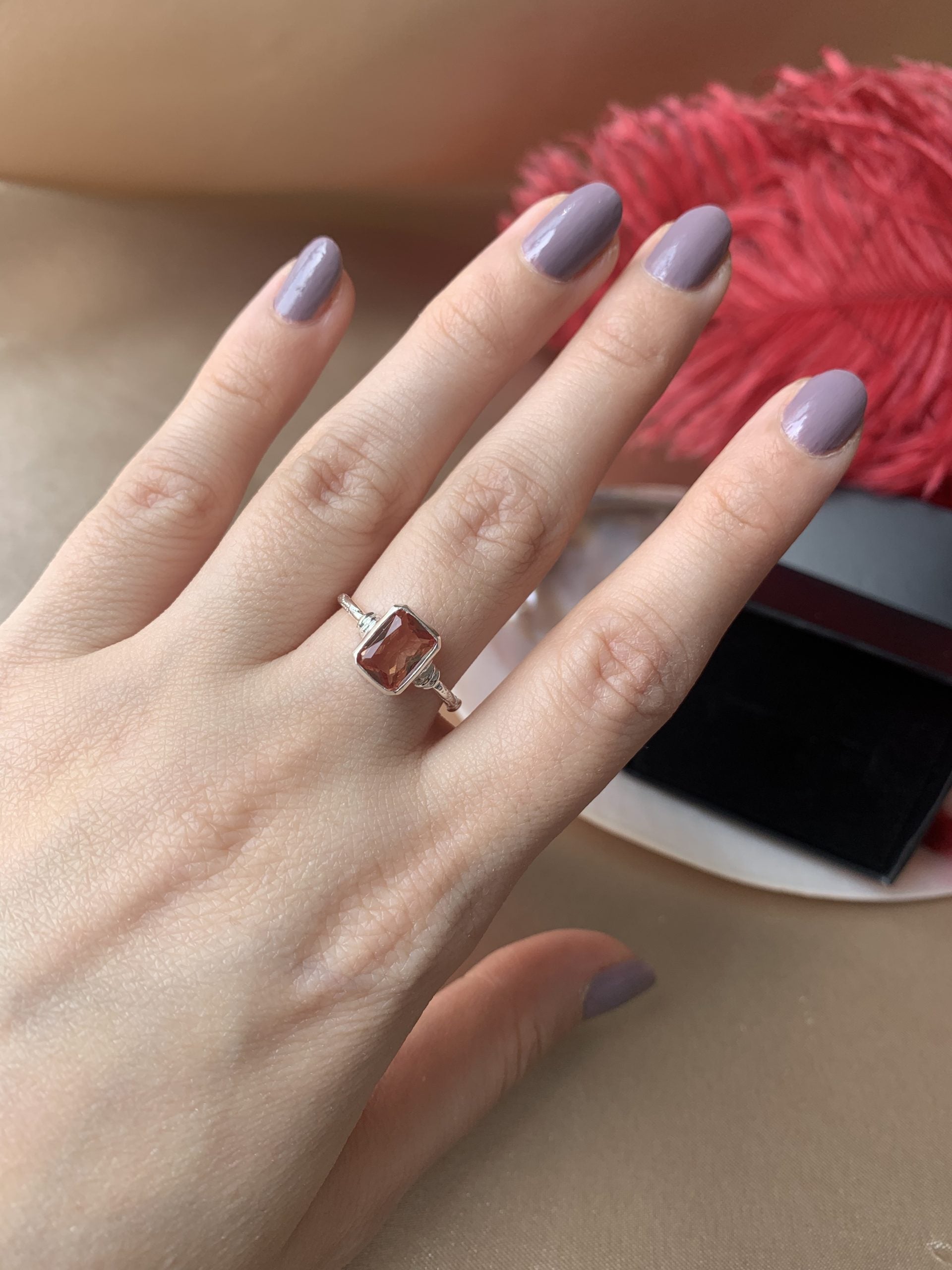 Zultanit Dörtgen Gümüş Yüzük