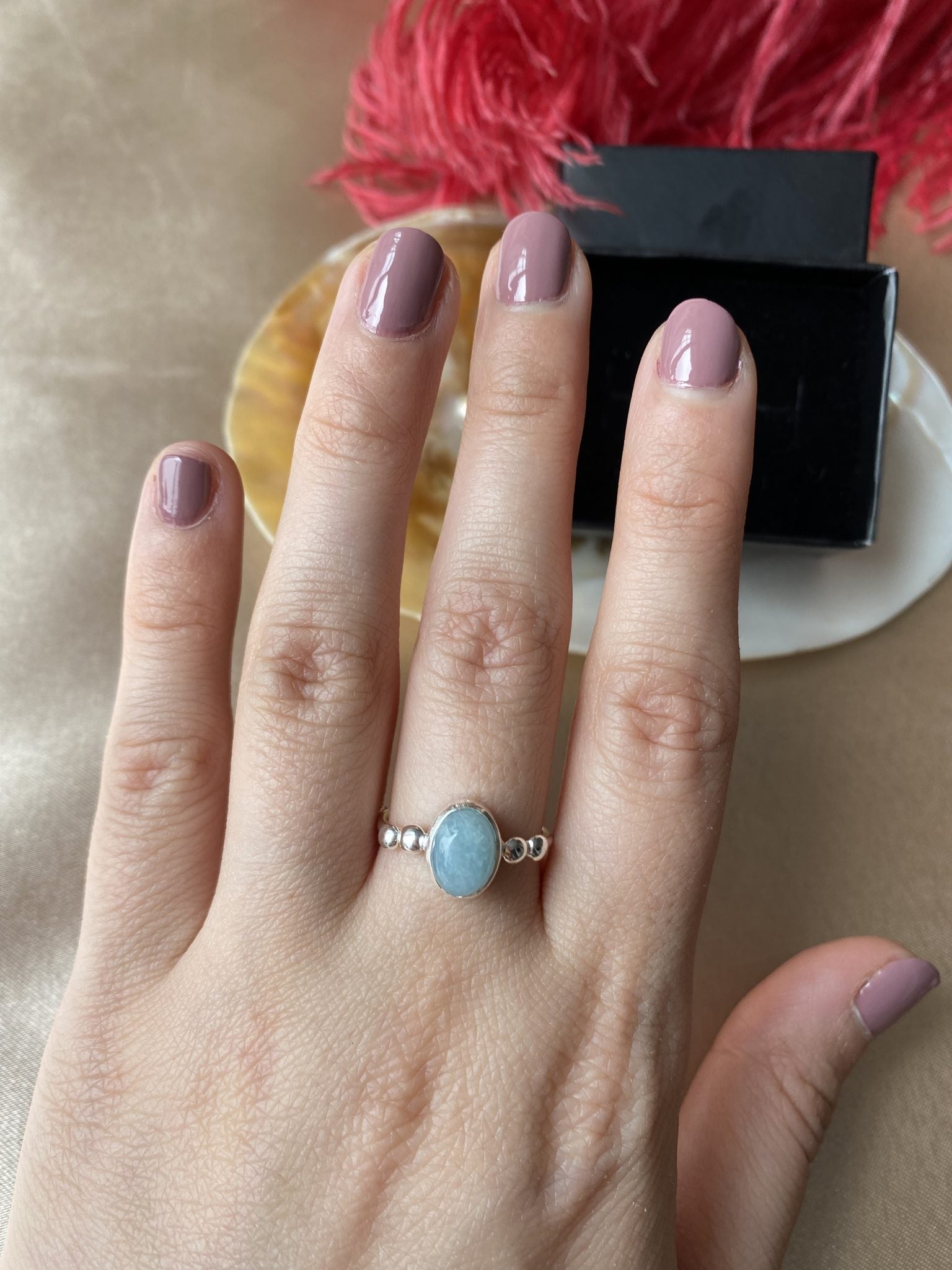 Akuamarin Hera Gümüş Yüzük