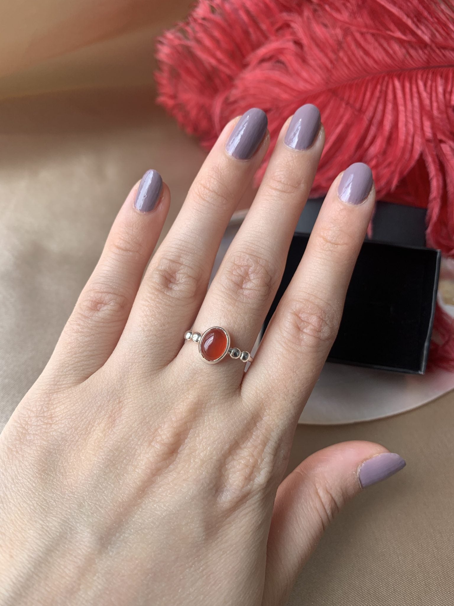 Akik Hera Gümüş Yüzük