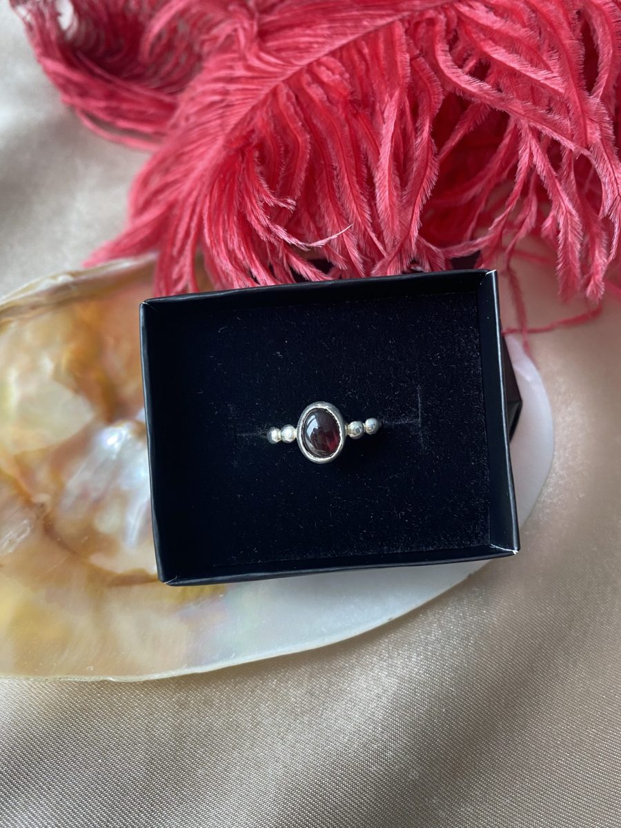 Lal Taşı (Garnet) Hera Gümüş Yüzük