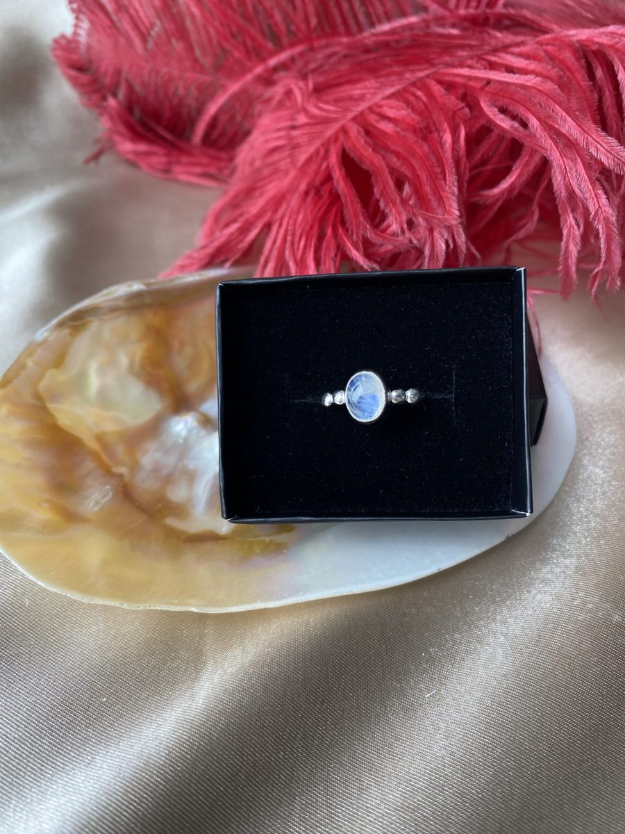 Ay Taşı Hera Gümüş Yüzük