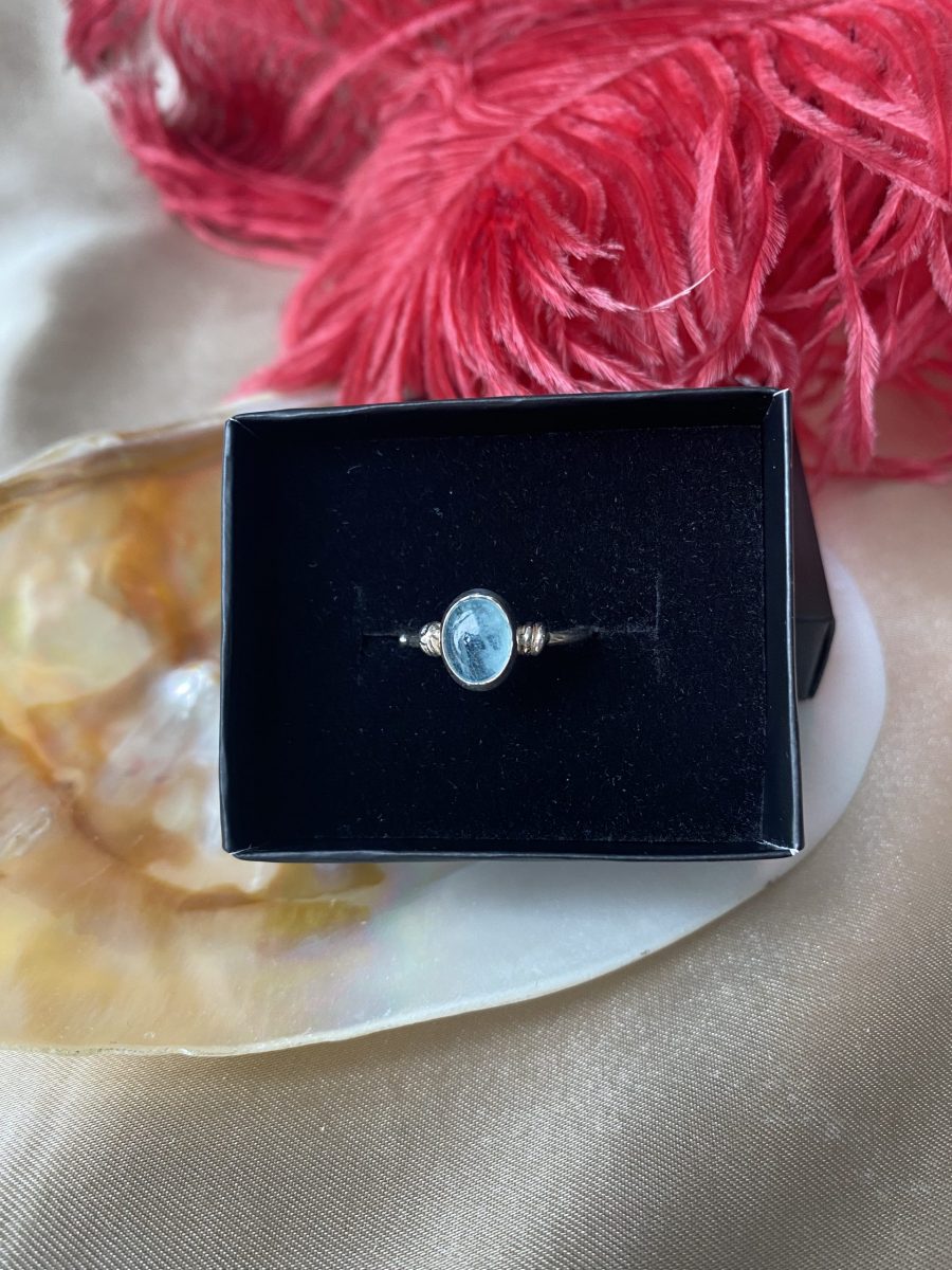 Akuamarin Diana Gümüş Yüzük