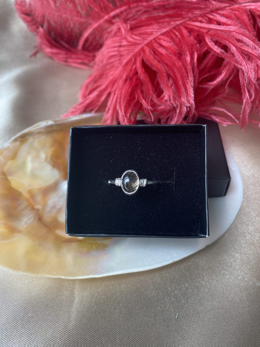 Dumanlı Kuvars Diana Gümüş Yüzük