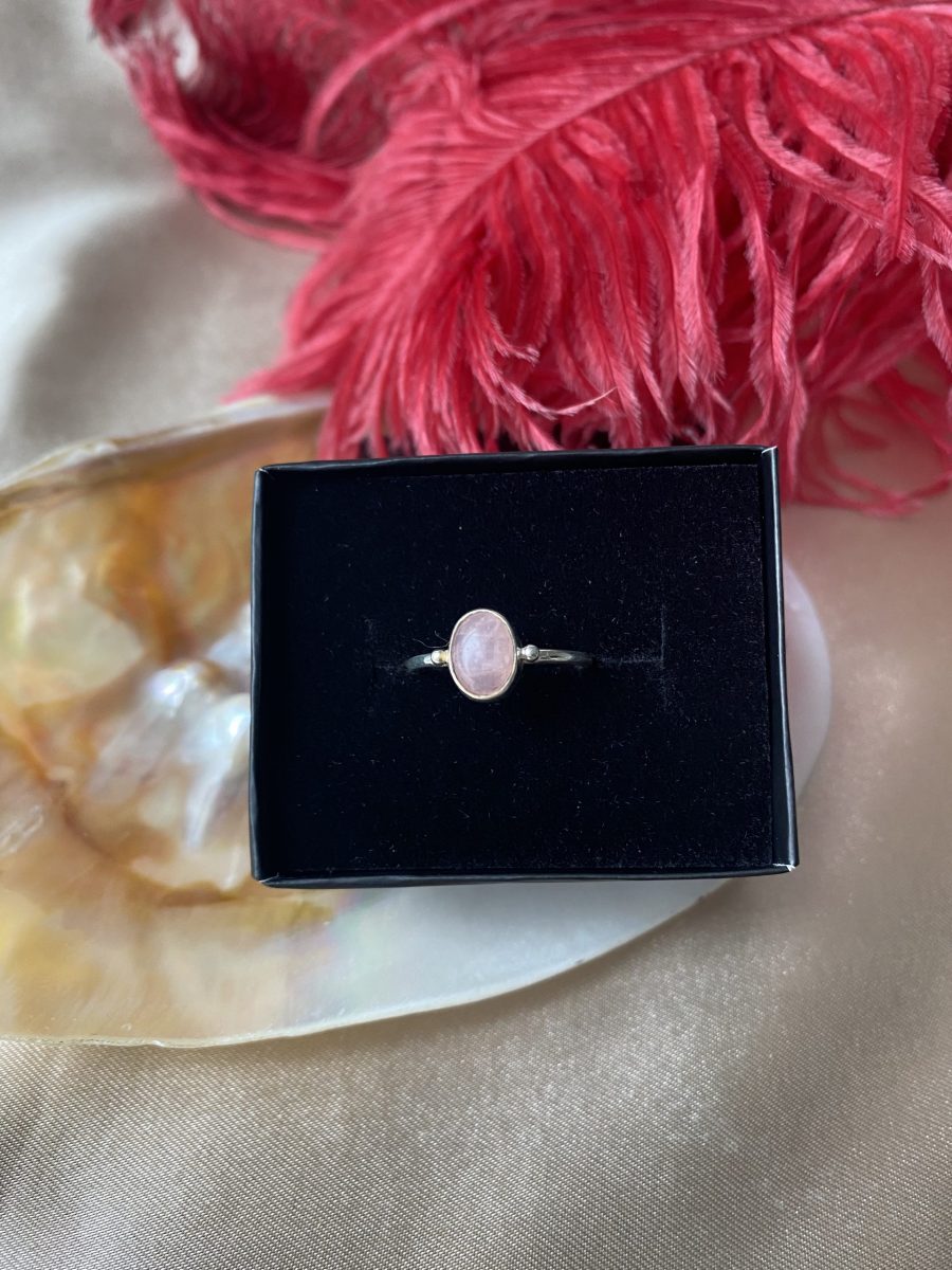 Pembe Kuvars Basic Gümüş Yüzük