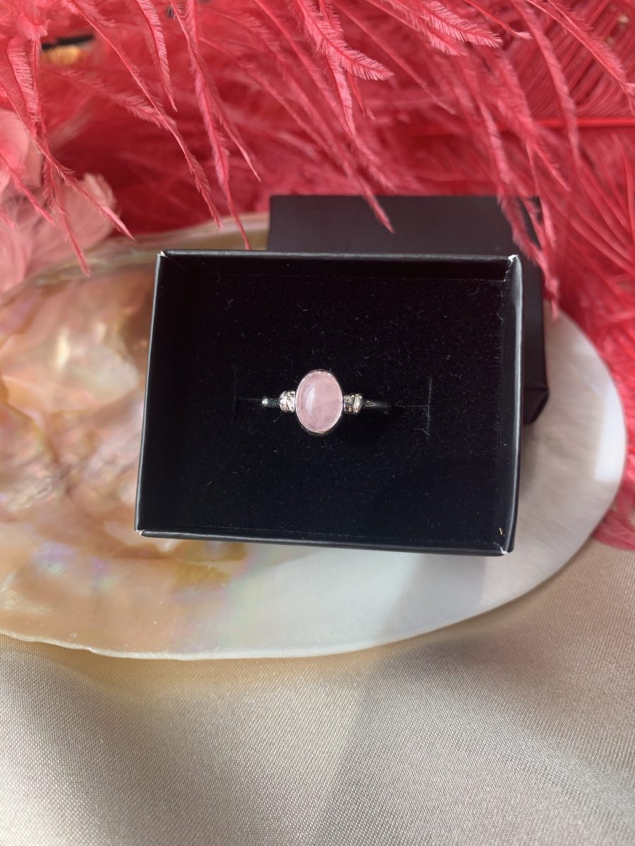 Pembe Kuvars Diana Gümüş Yüzük