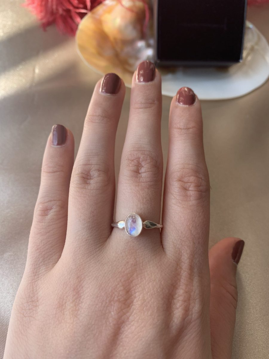 Ay Taşı Mary Gümüş Yüzük