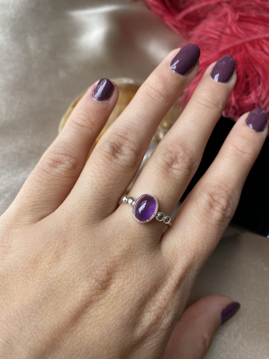 Ametist Hera Gümüş Yüzük