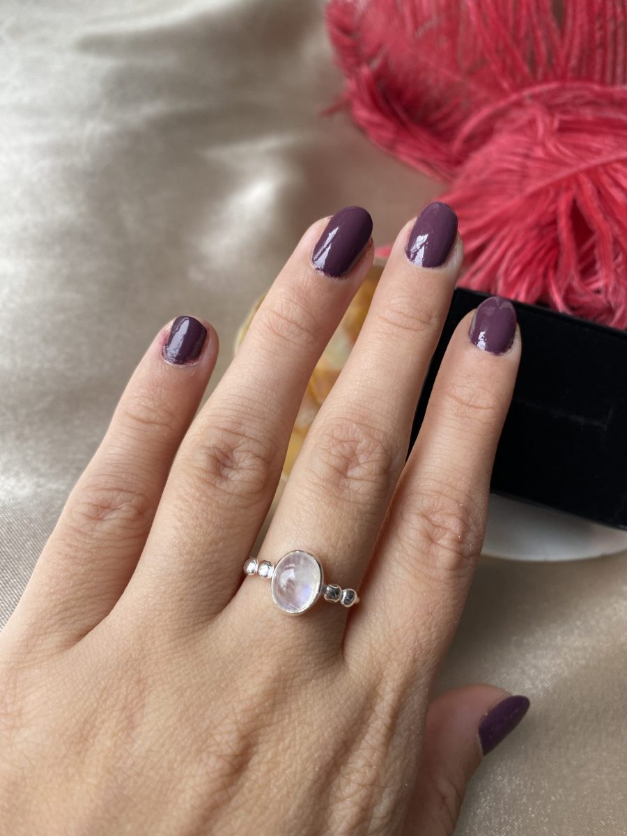 Ay Taşı Hera Gümüş Yüzük