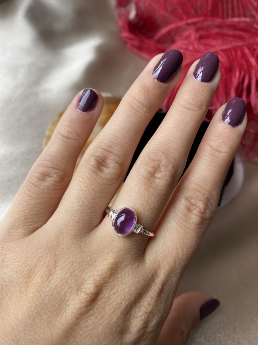 Ametist Diana Gümüş Yüzük