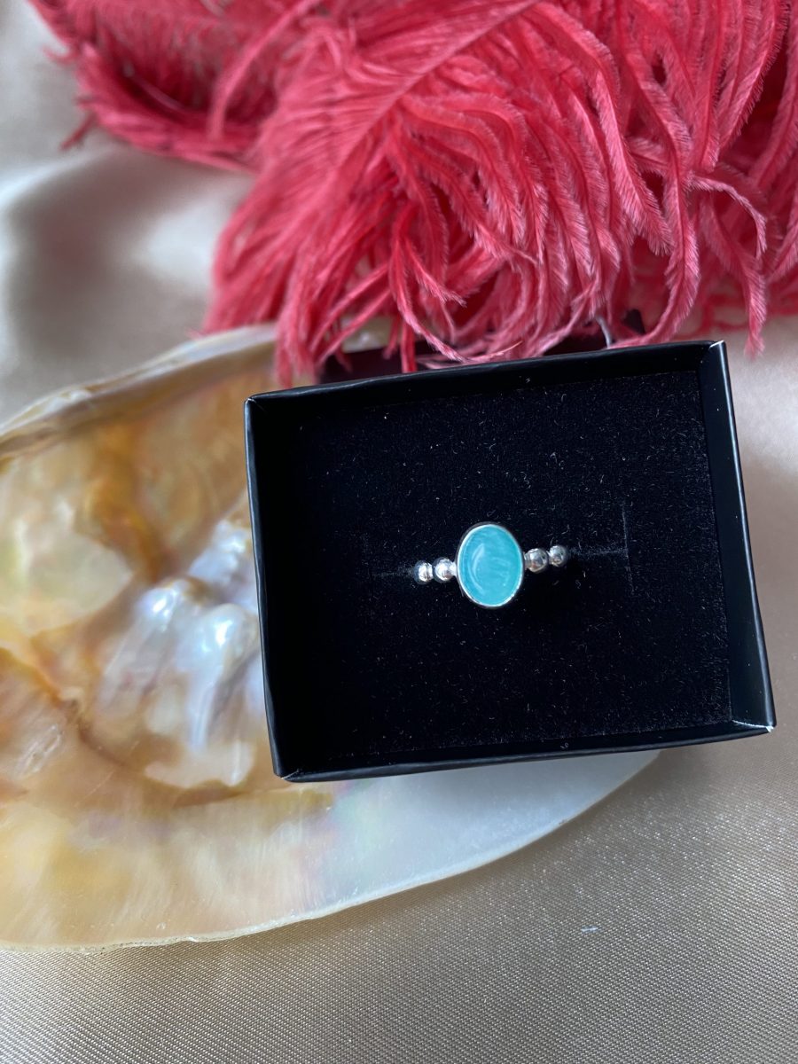 Amazonit Hera Gümüş Yüzük