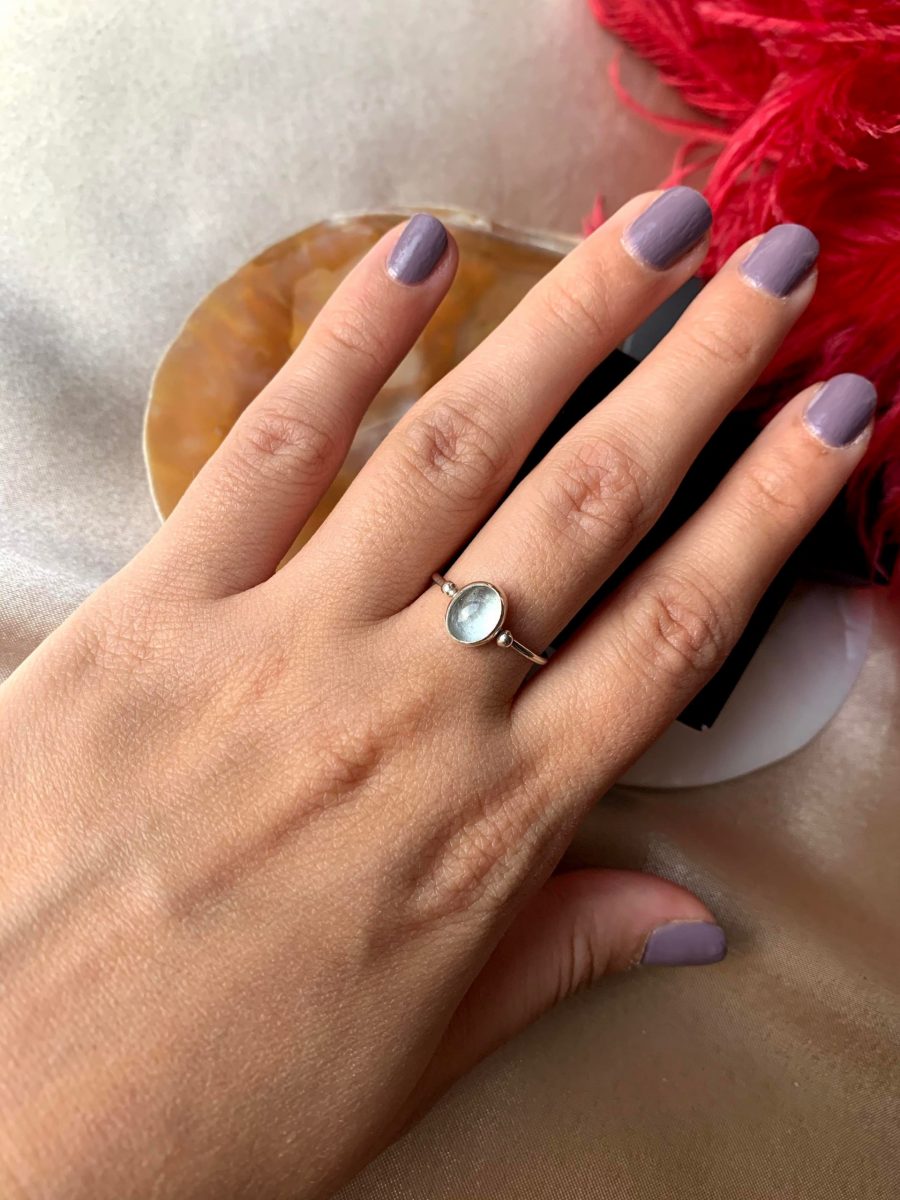 Akuamarin Basic Gümüş Yüzük