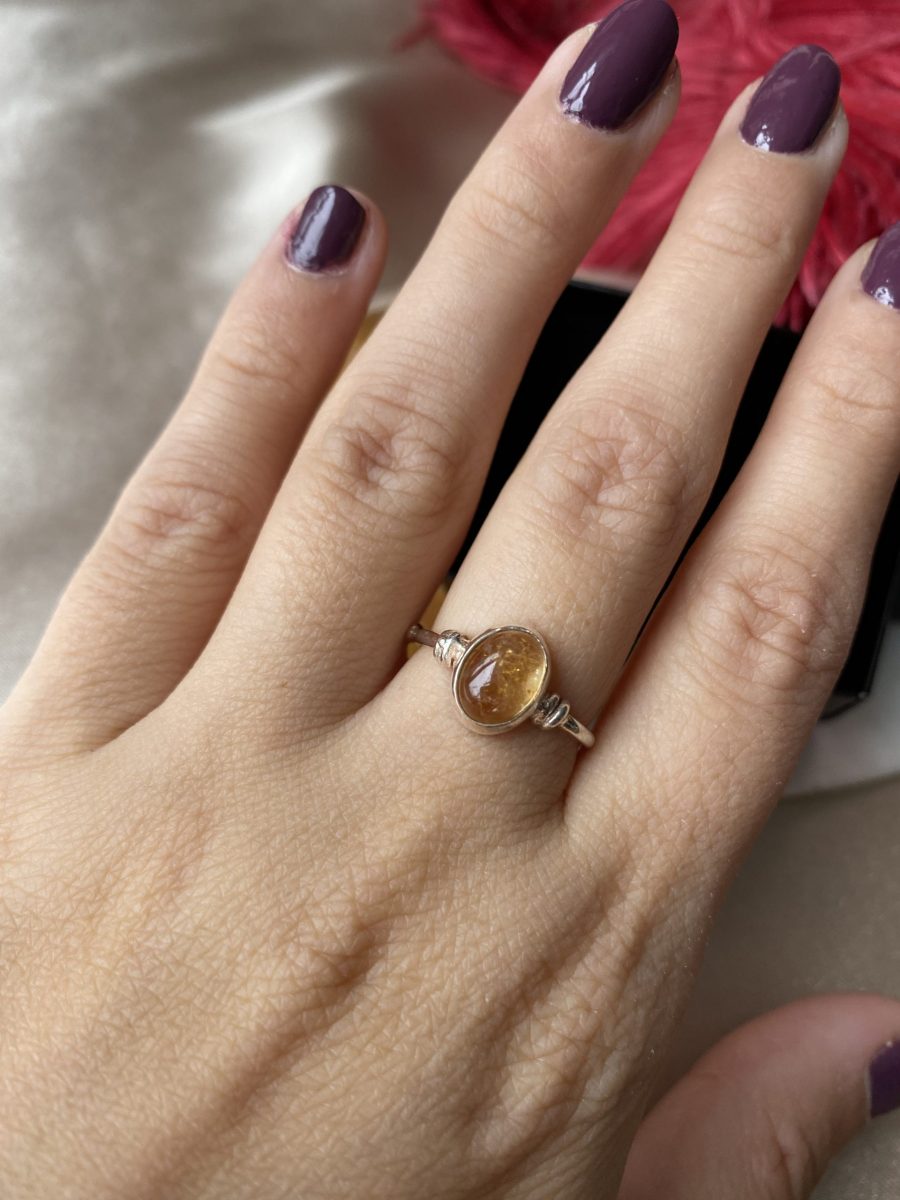 Sitrin Diana Gümüş Yüzük